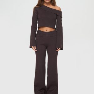 Try Me Knit Pants Chocolate