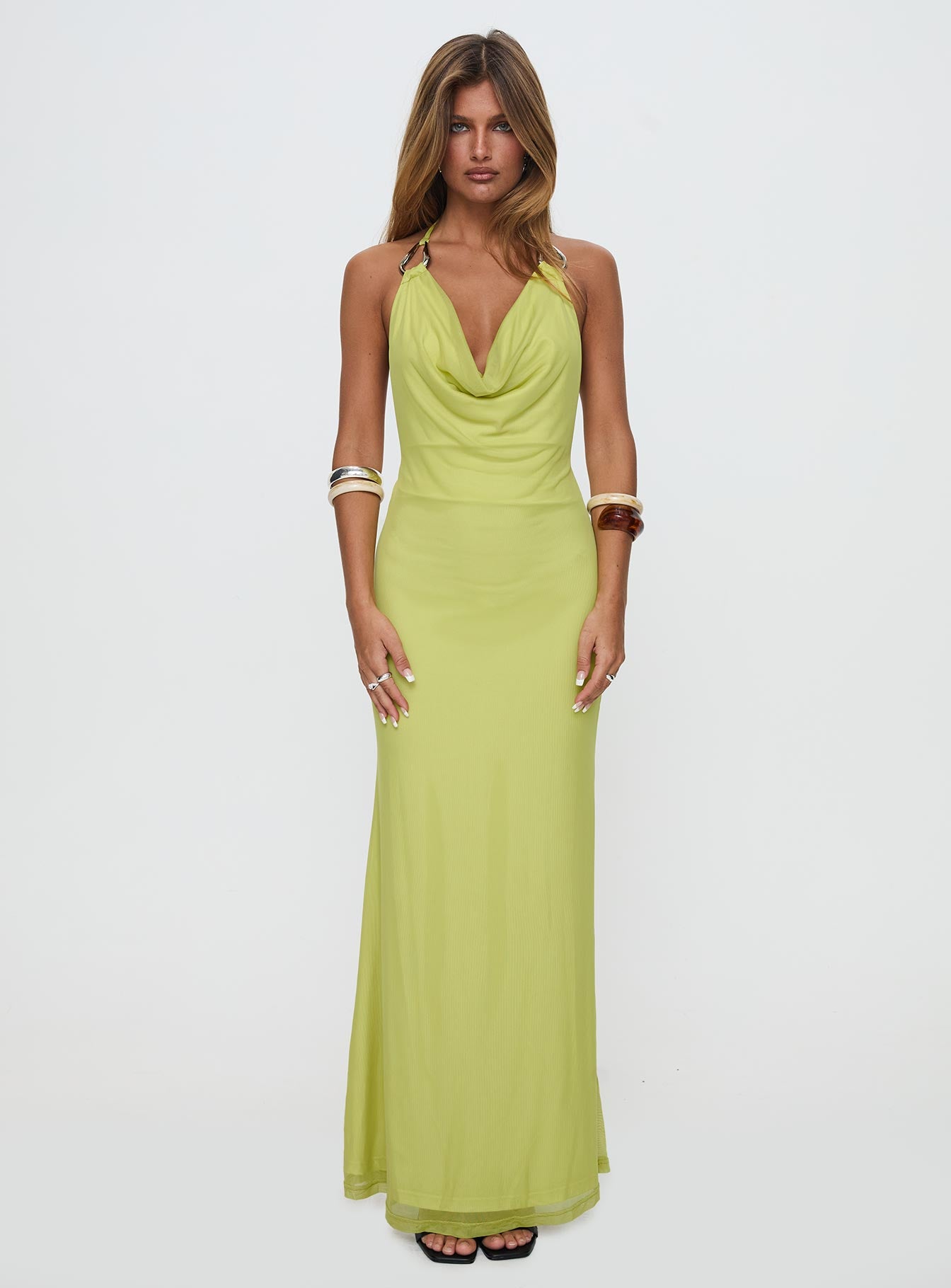 Rhaenyra Halter Maxi Dress Green - Image 7