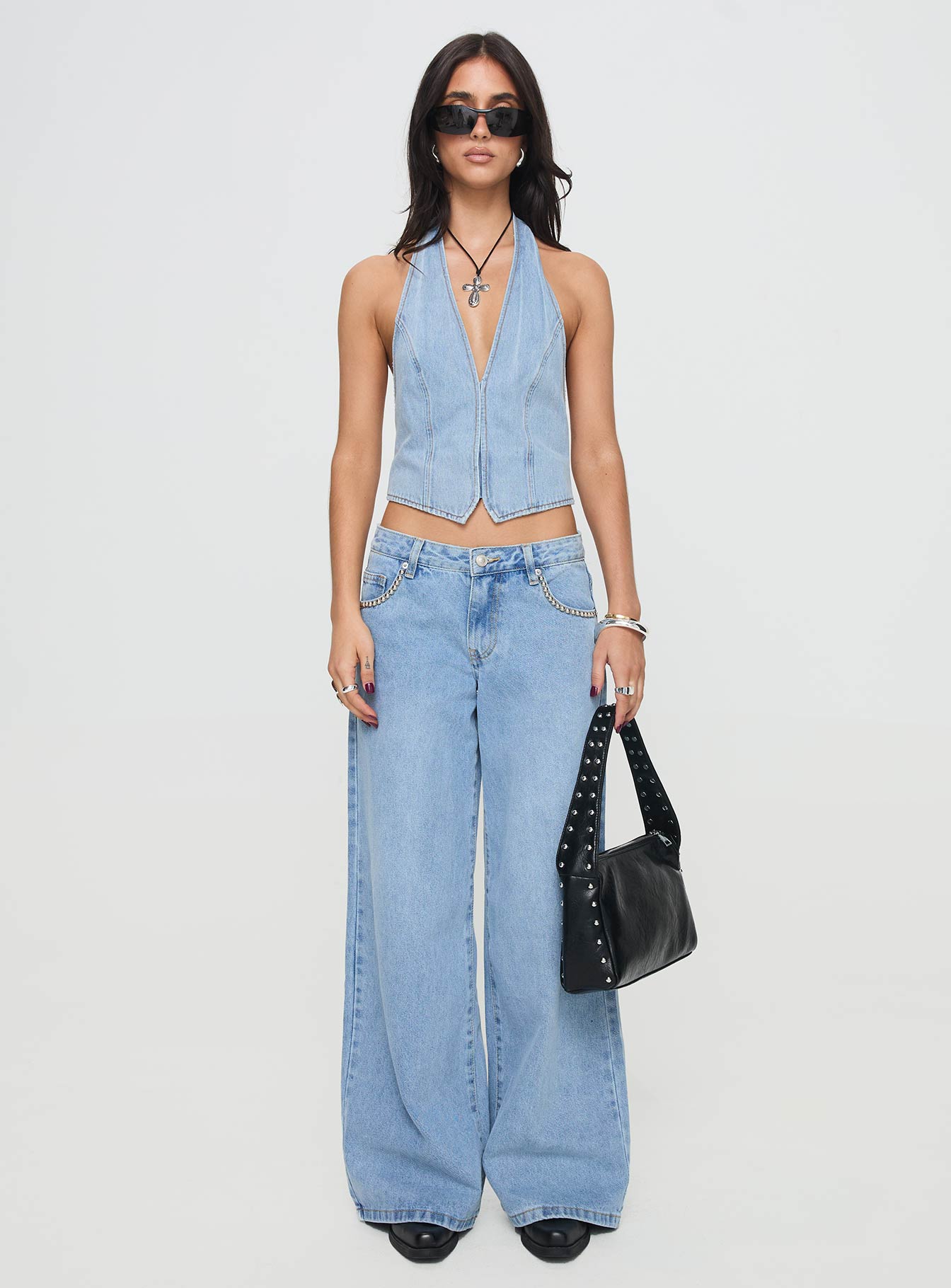 Je Suis Halter Top Light Wash - Image 7