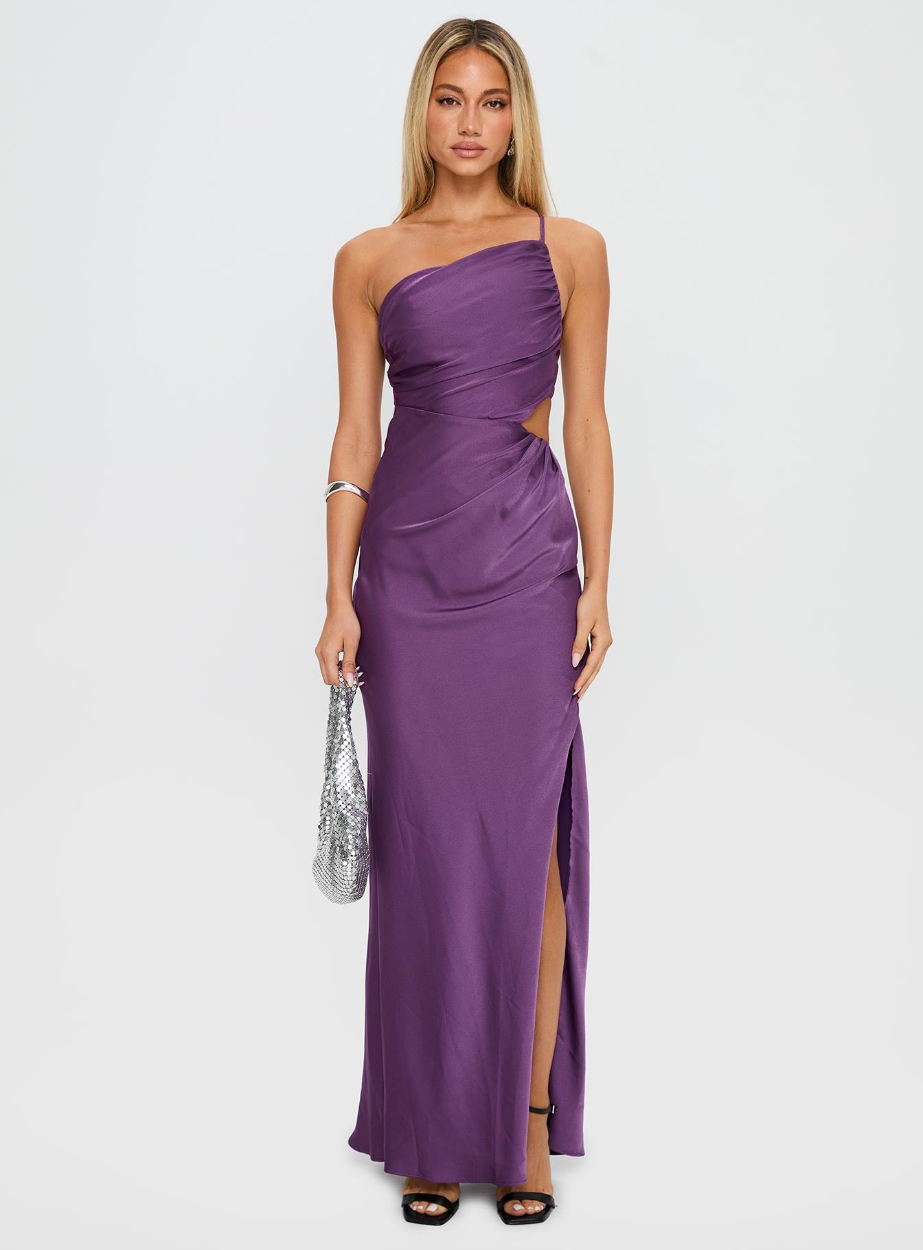 Leading Role One Shoulder Maxi Dress Purple - Image 6