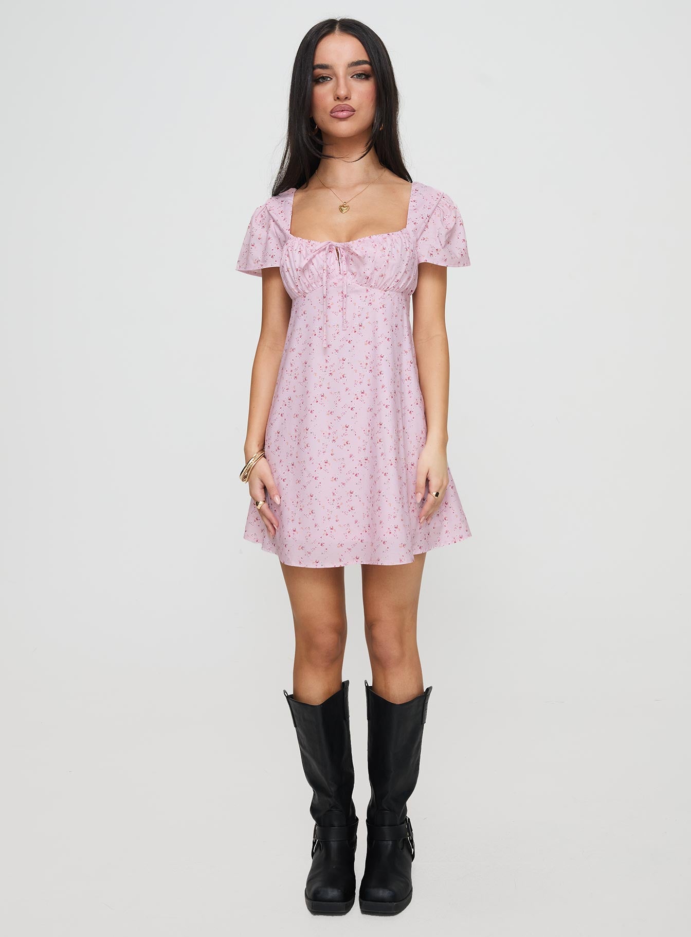 Jaxton Mini Dress Pink Multi - Image 6