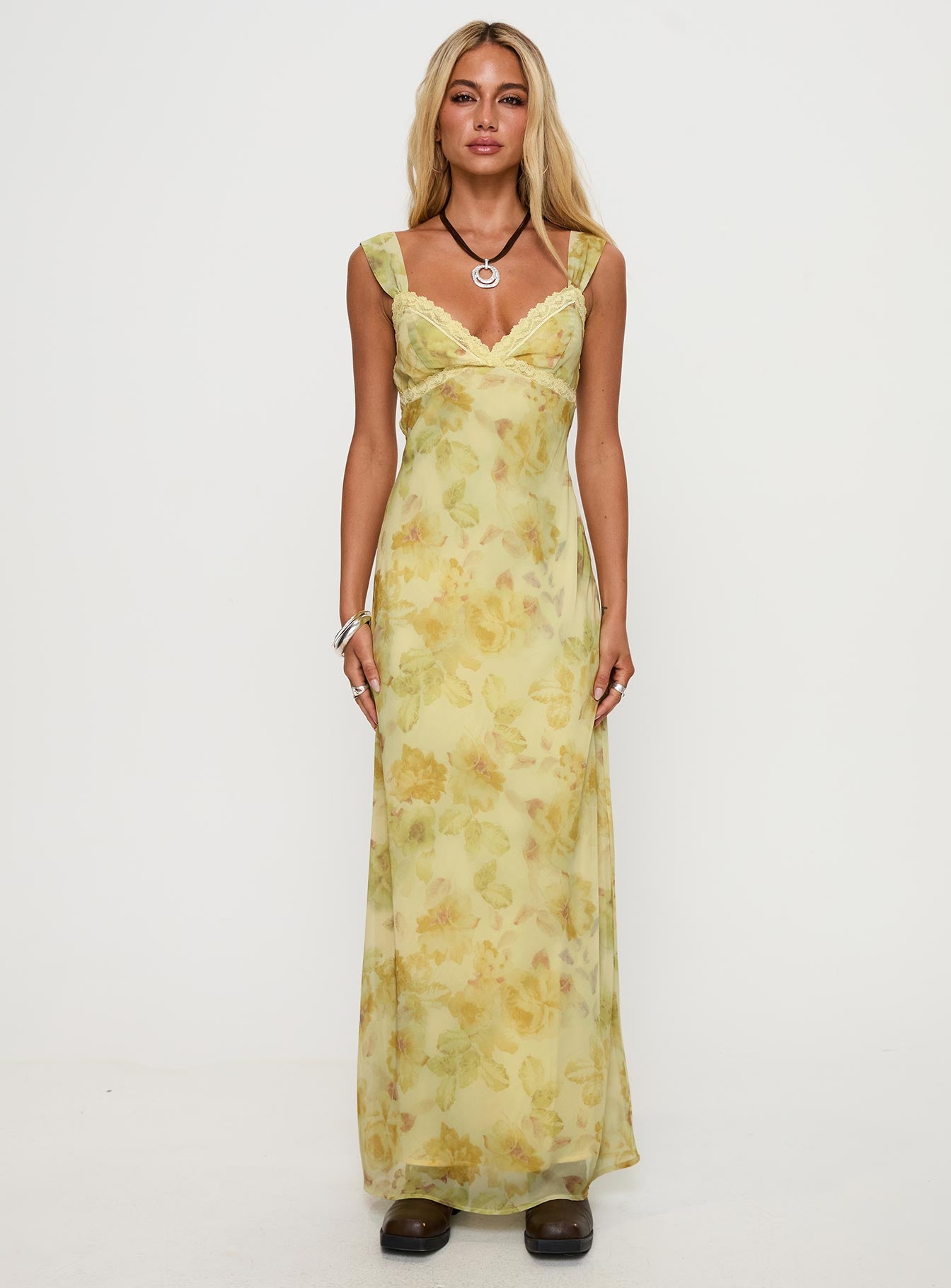 Fernwood Maxi Dress Yellow Multi - Image 7
