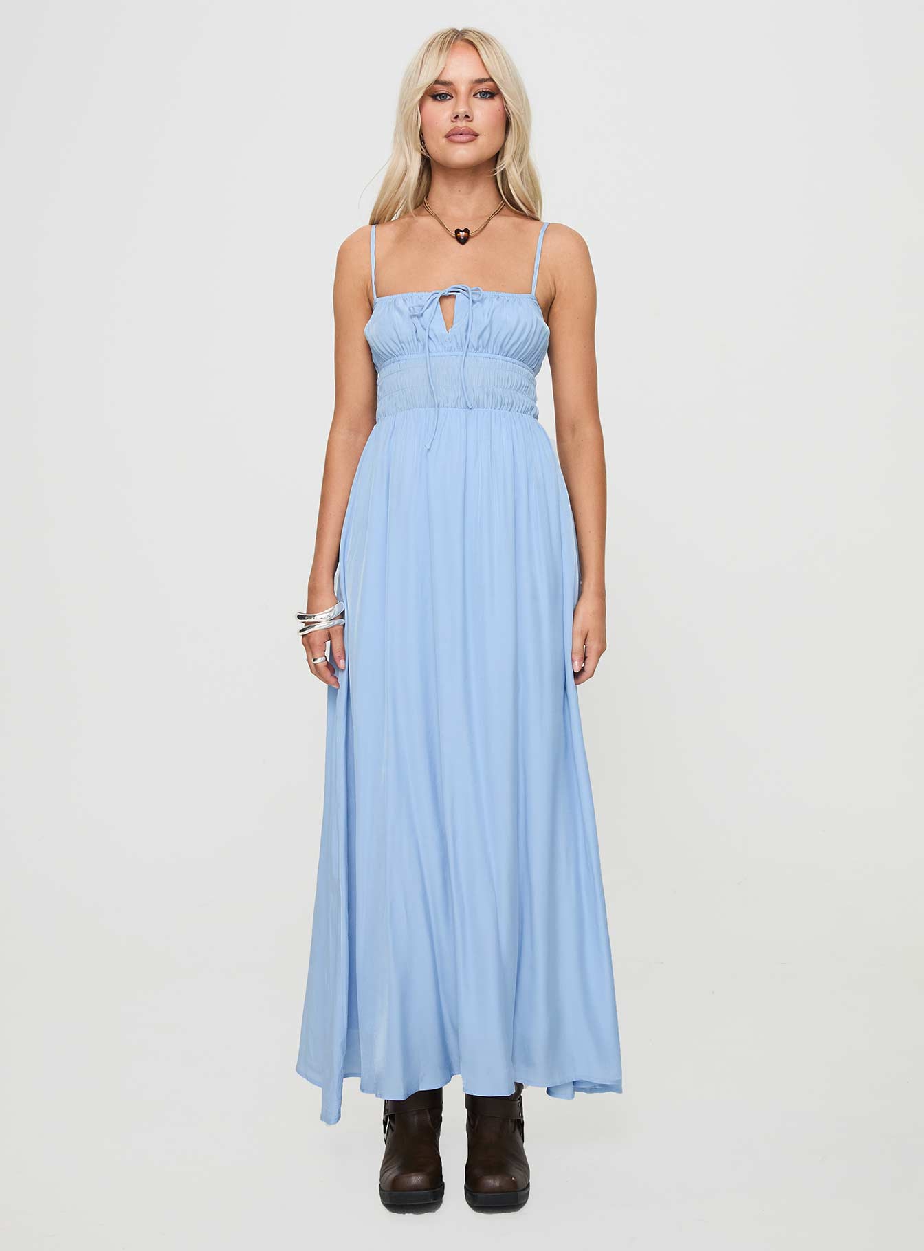 Jersie Maxi Dress Blue - Image 7