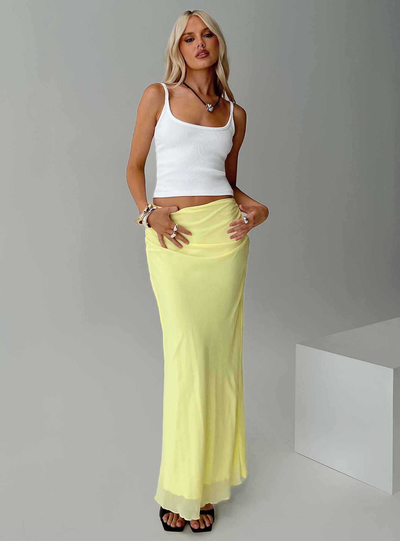 Herrera Maxi Skirt Yellow - Image 7