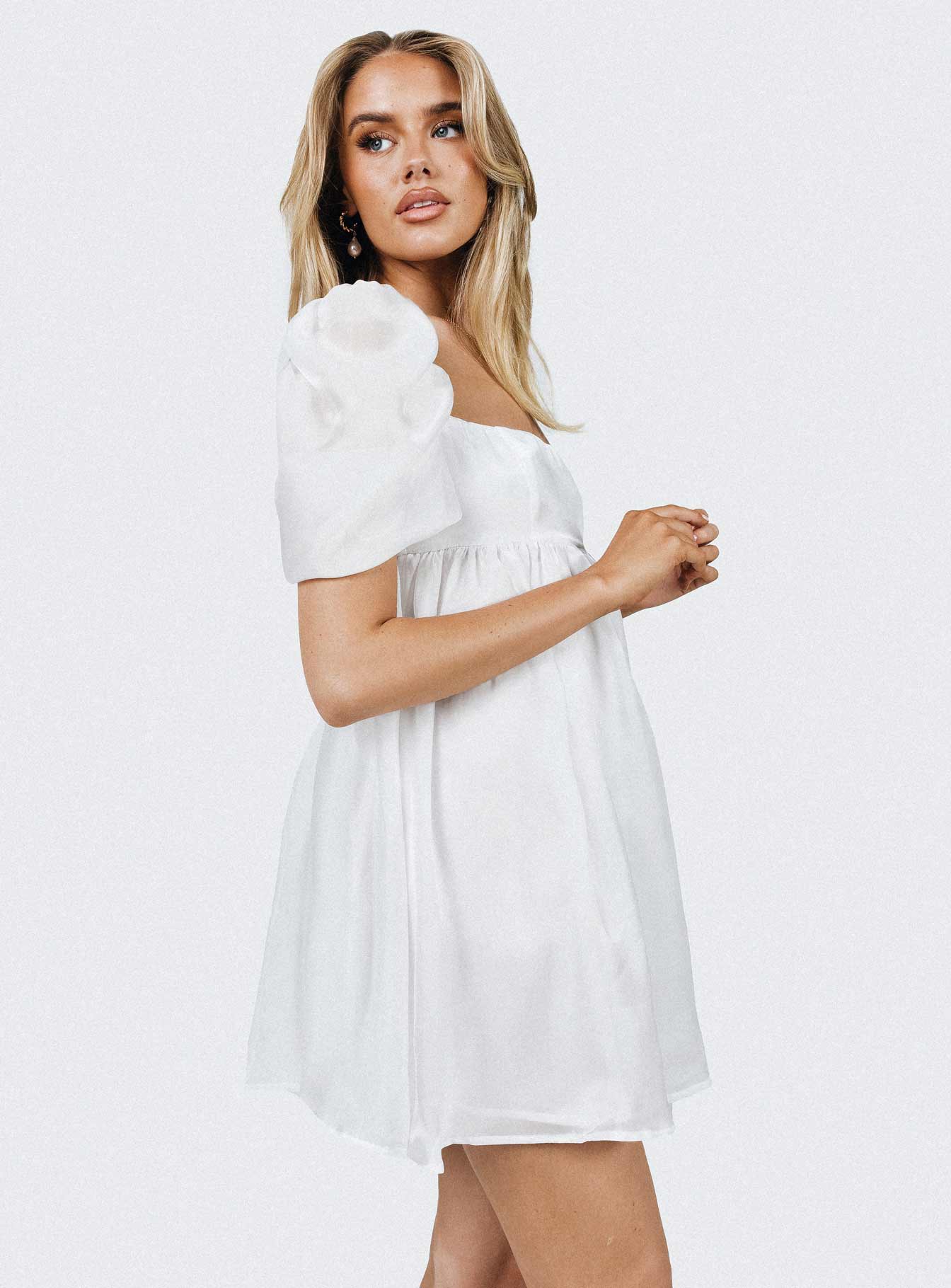 Alaya Mini Dress White - Image 3