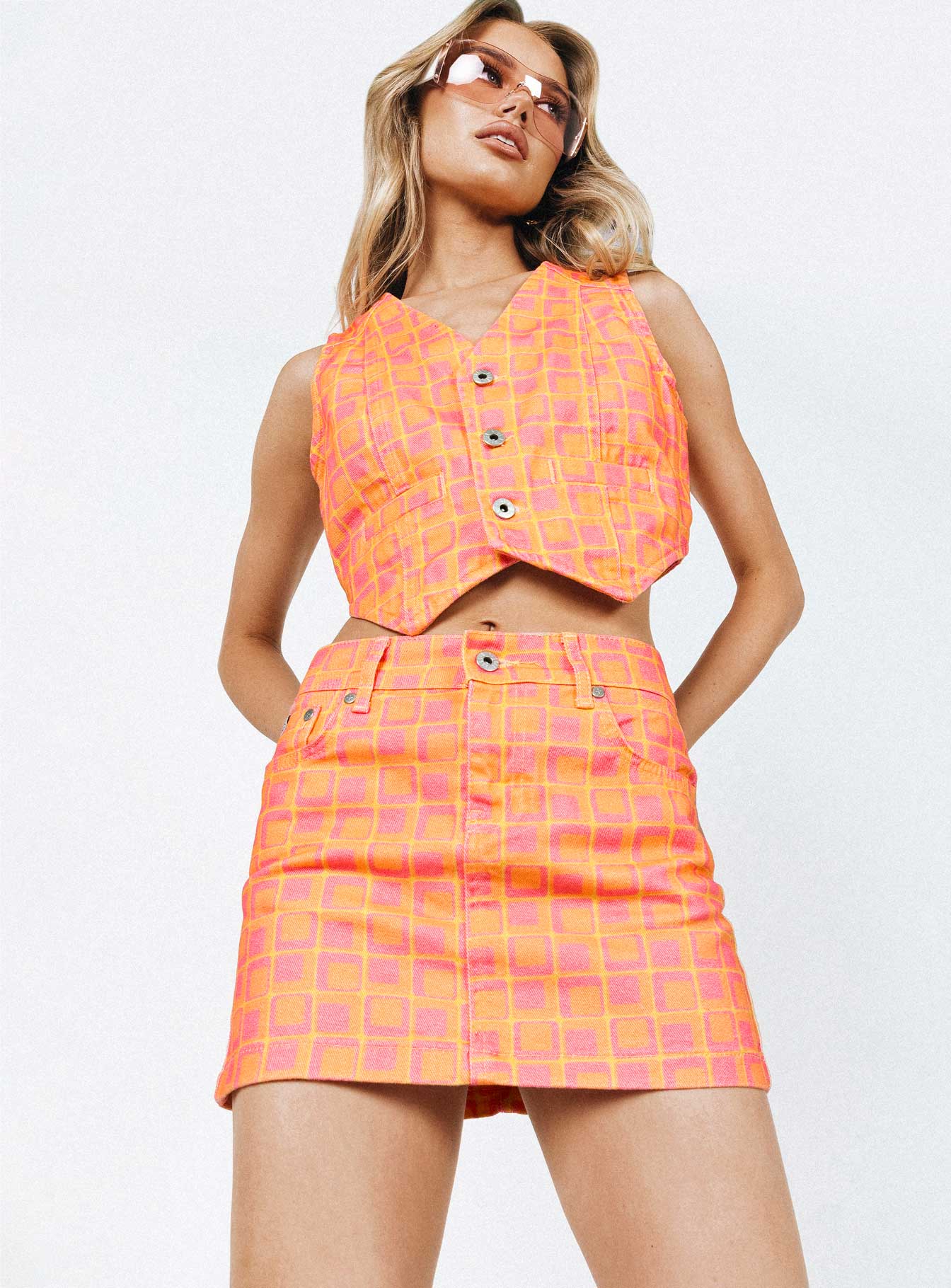 The Ragged Priest Doll Mini Skirt Orange - Image 8