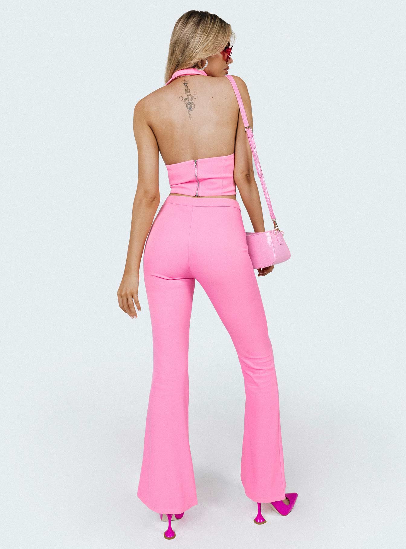 Marcia Flare Pant Pink - Image 4