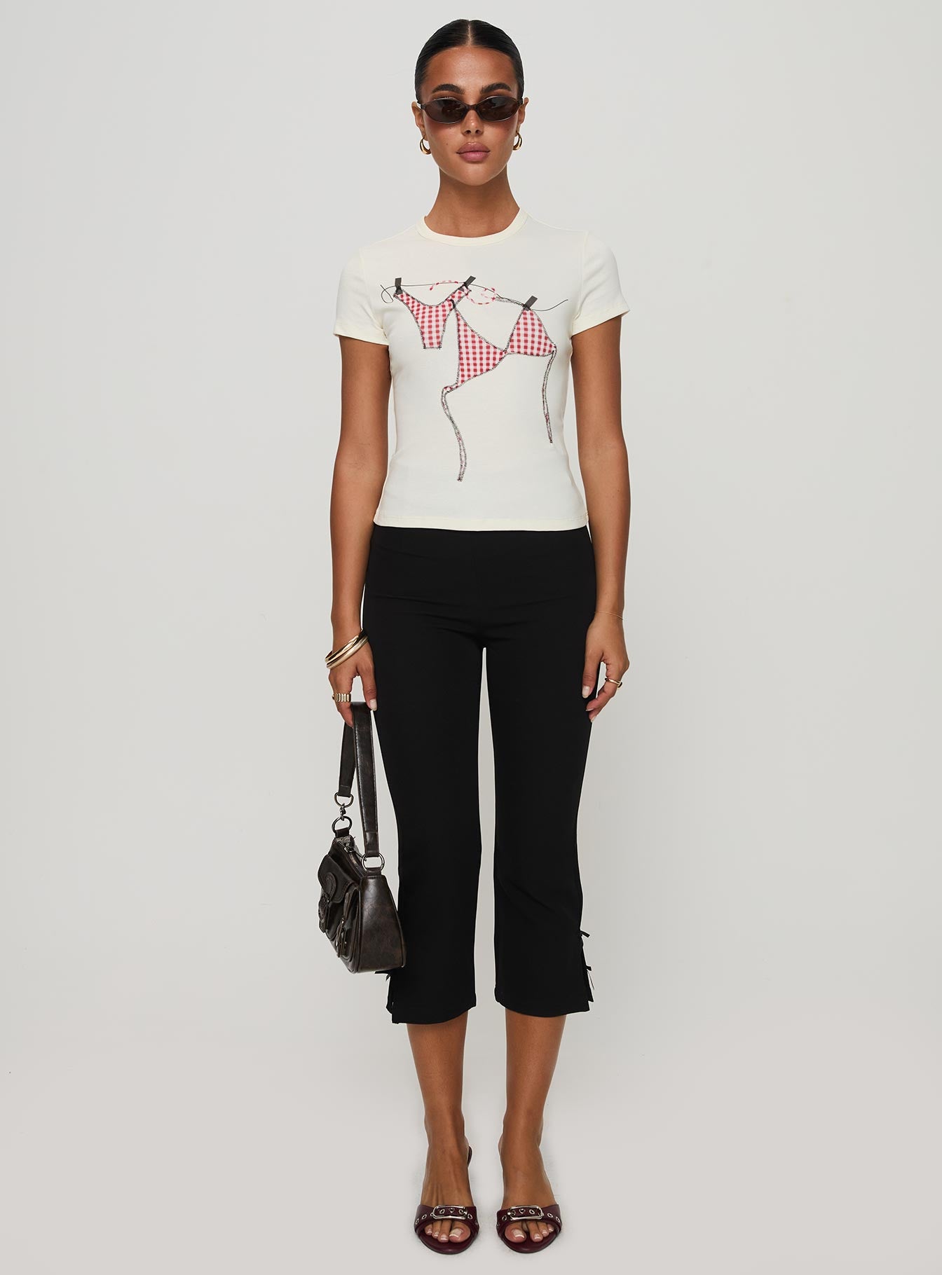 By The Seaside Graphic Top Cream - Image 7