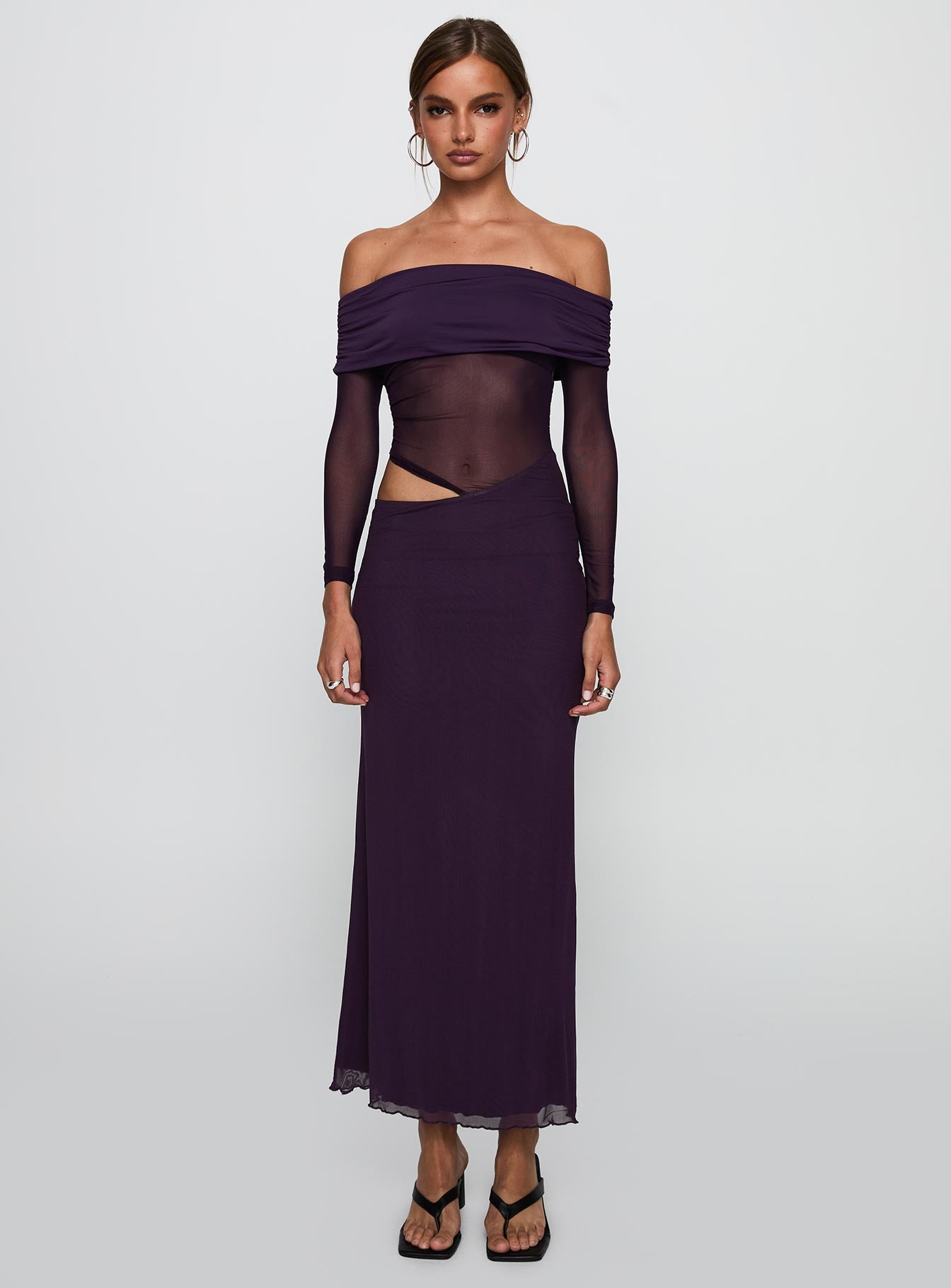Soul Ties Long Sleeve Maxi Dress Purple - Image 6