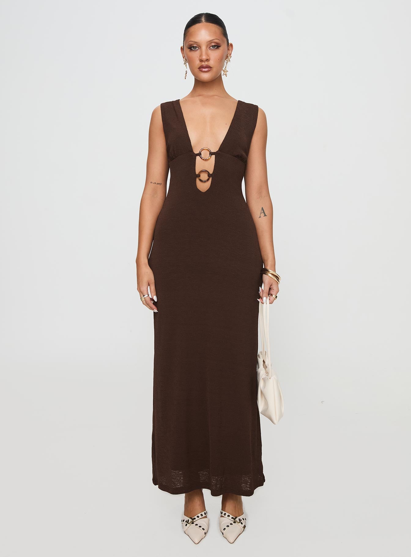 Steward Maxi Dress Chocolate - Image 7