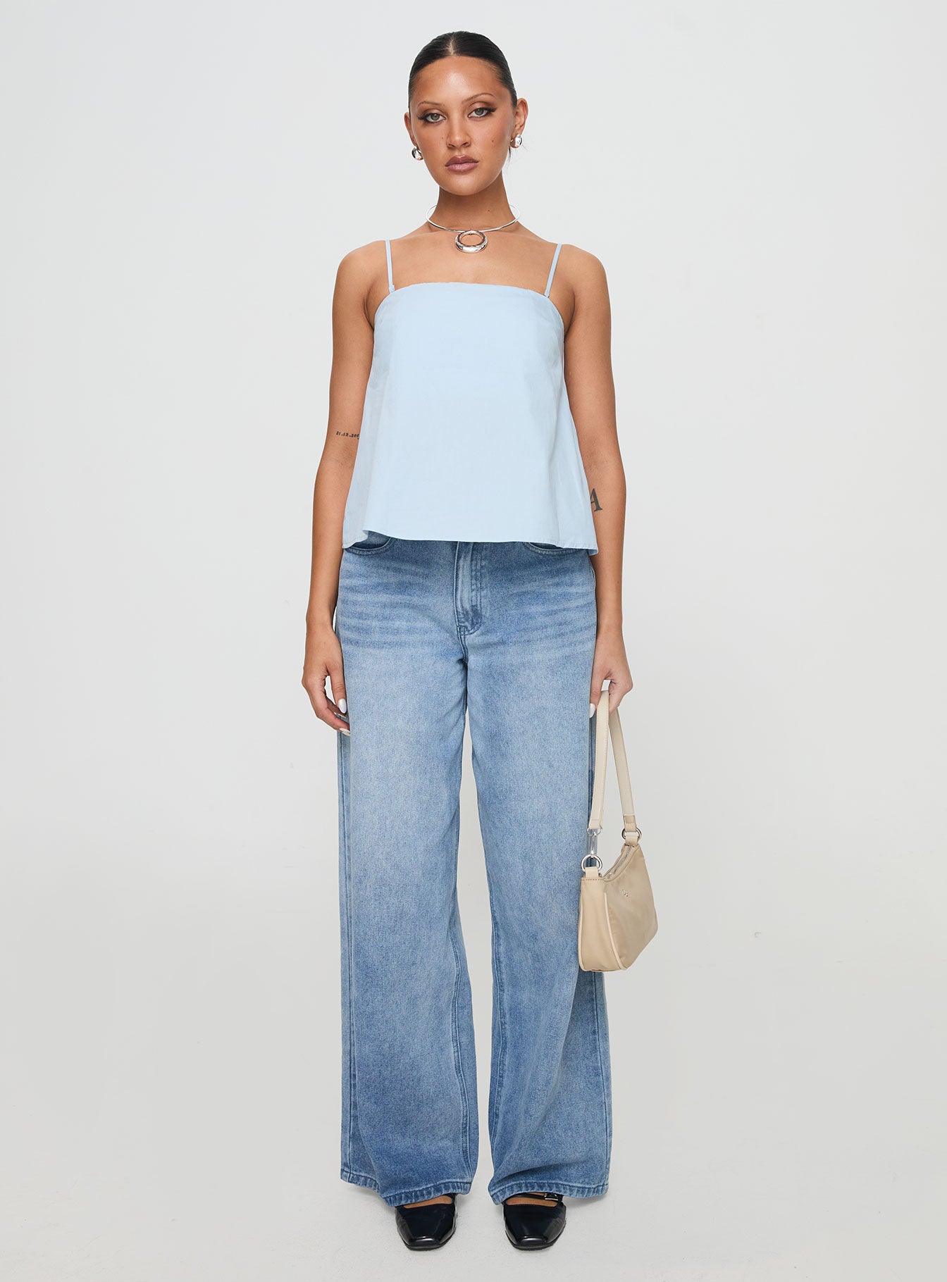 Trapeze Strapless Top Blue - Image 7