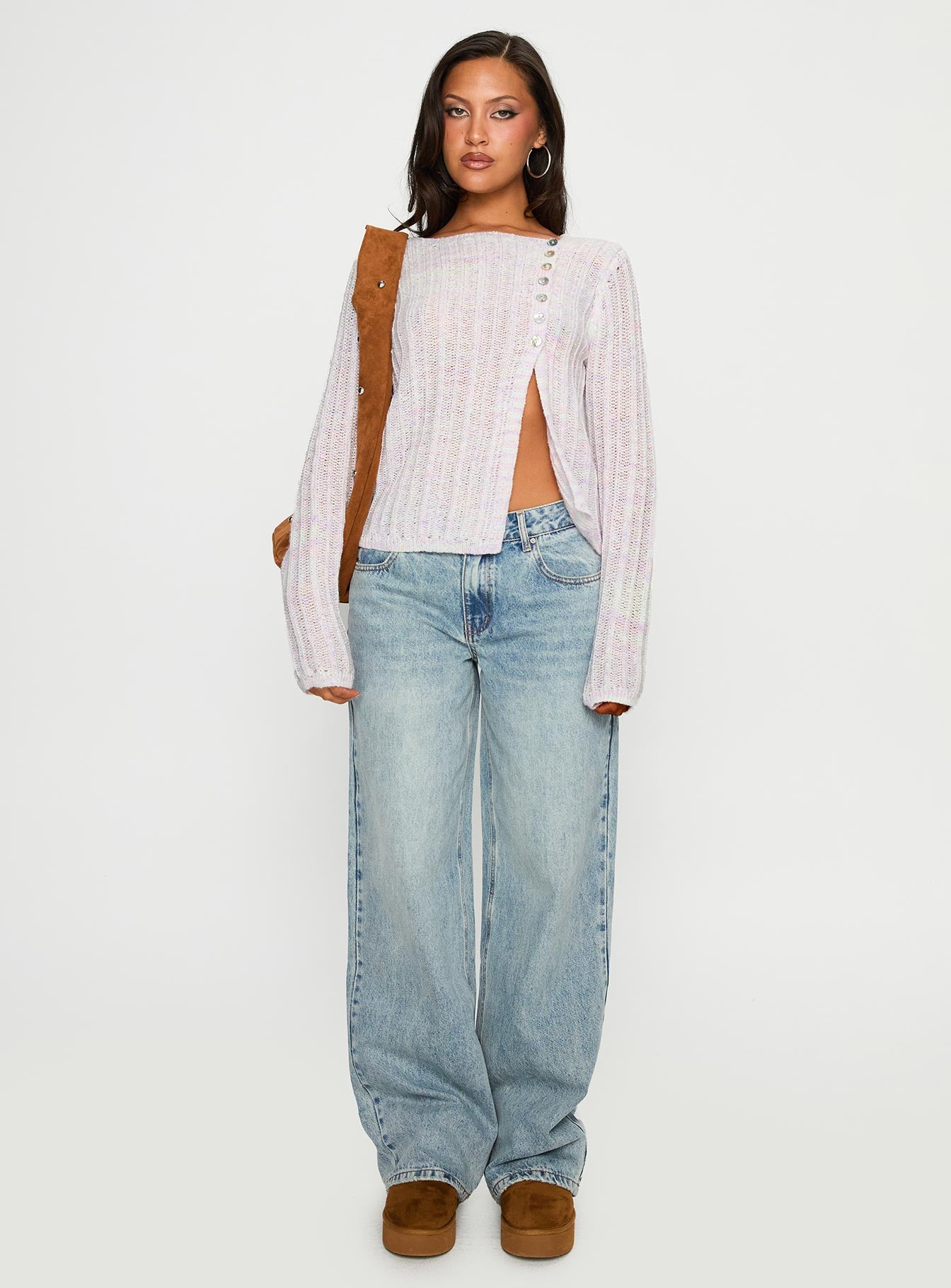 Lenker Knit Jumper Lilac - Image 6
