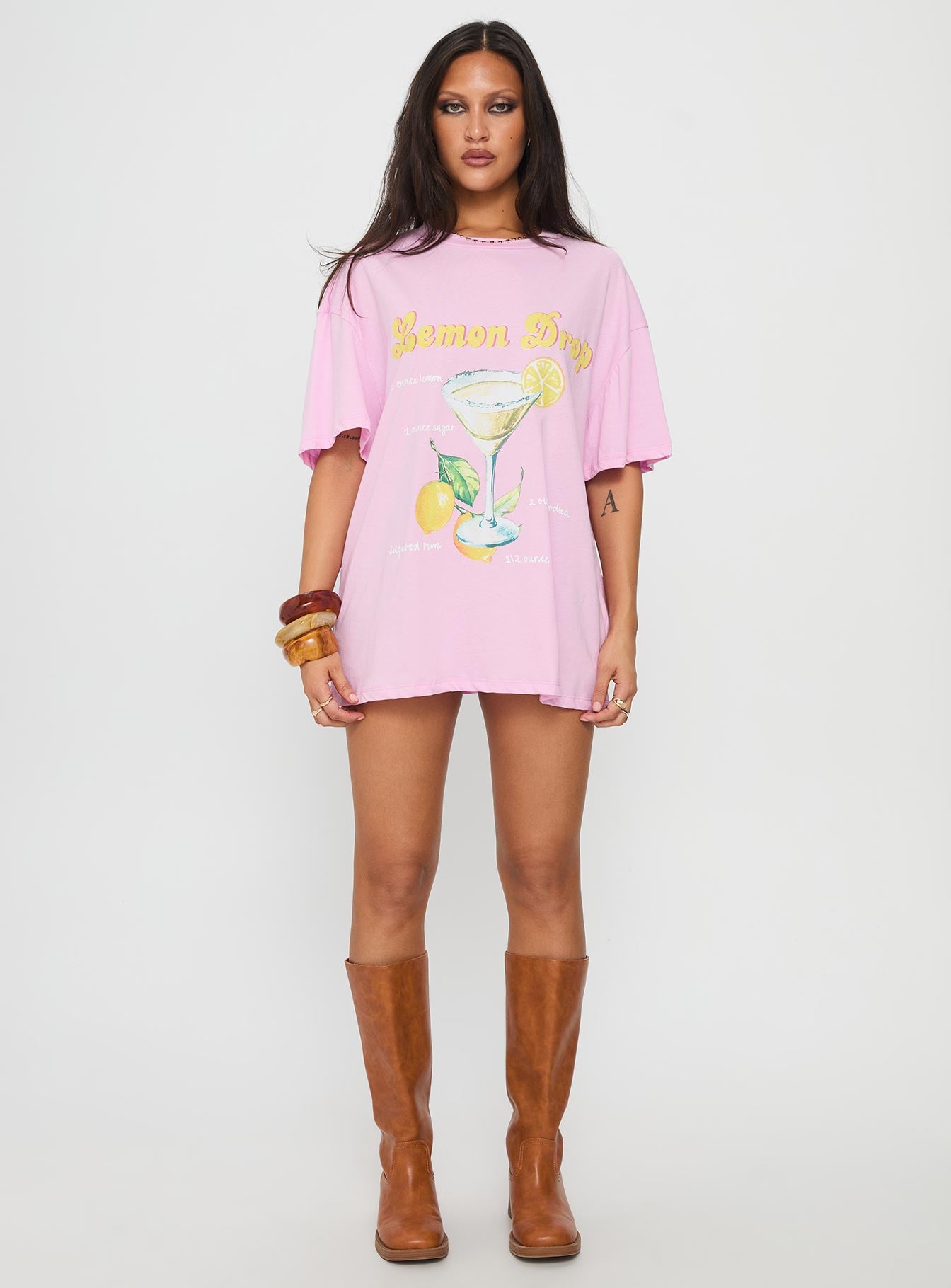 Lemon Drop Oversized Top Pink - Image 6
