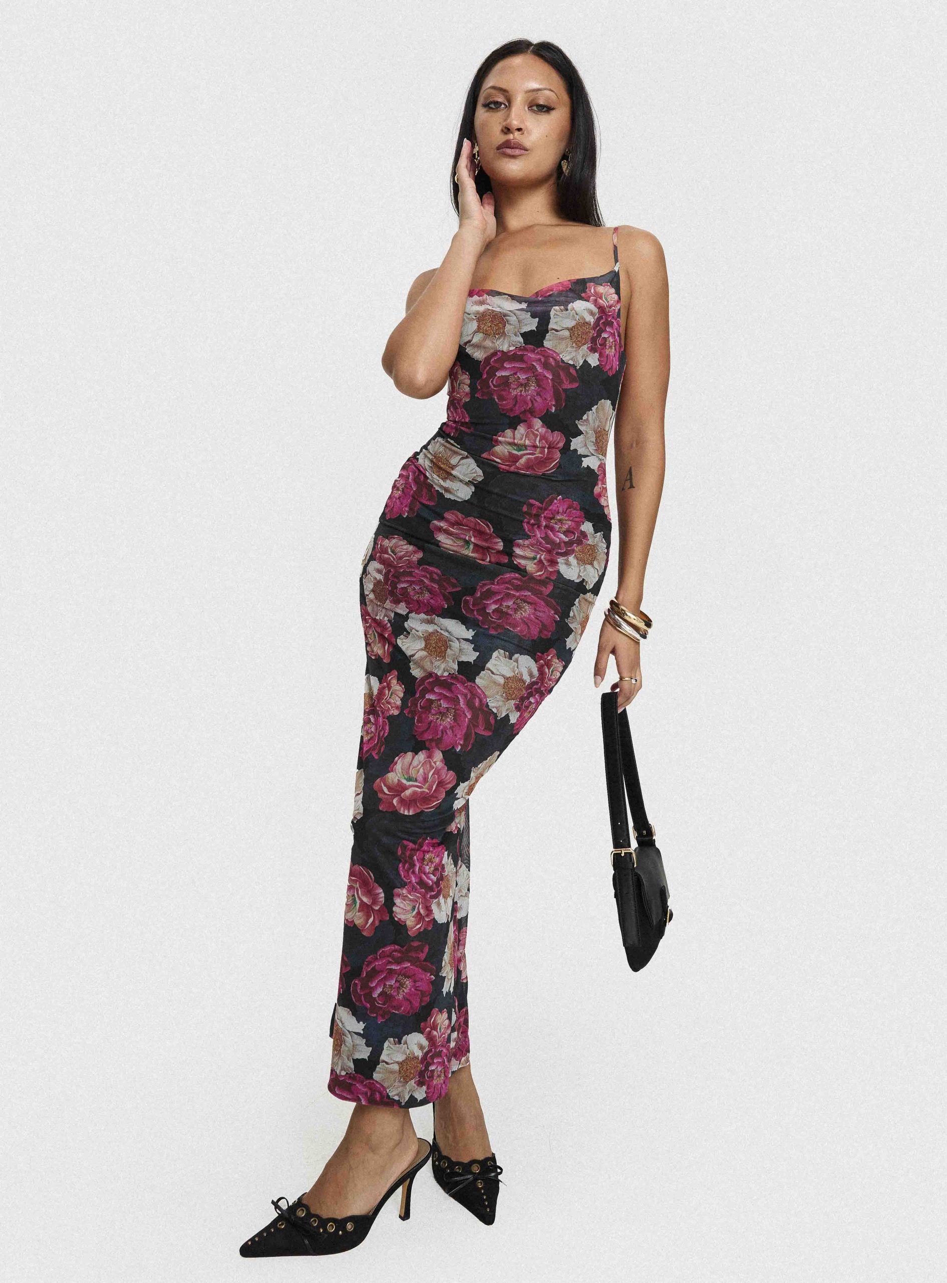 Auley Maxi Dress Multi / Red Floral - Image 7