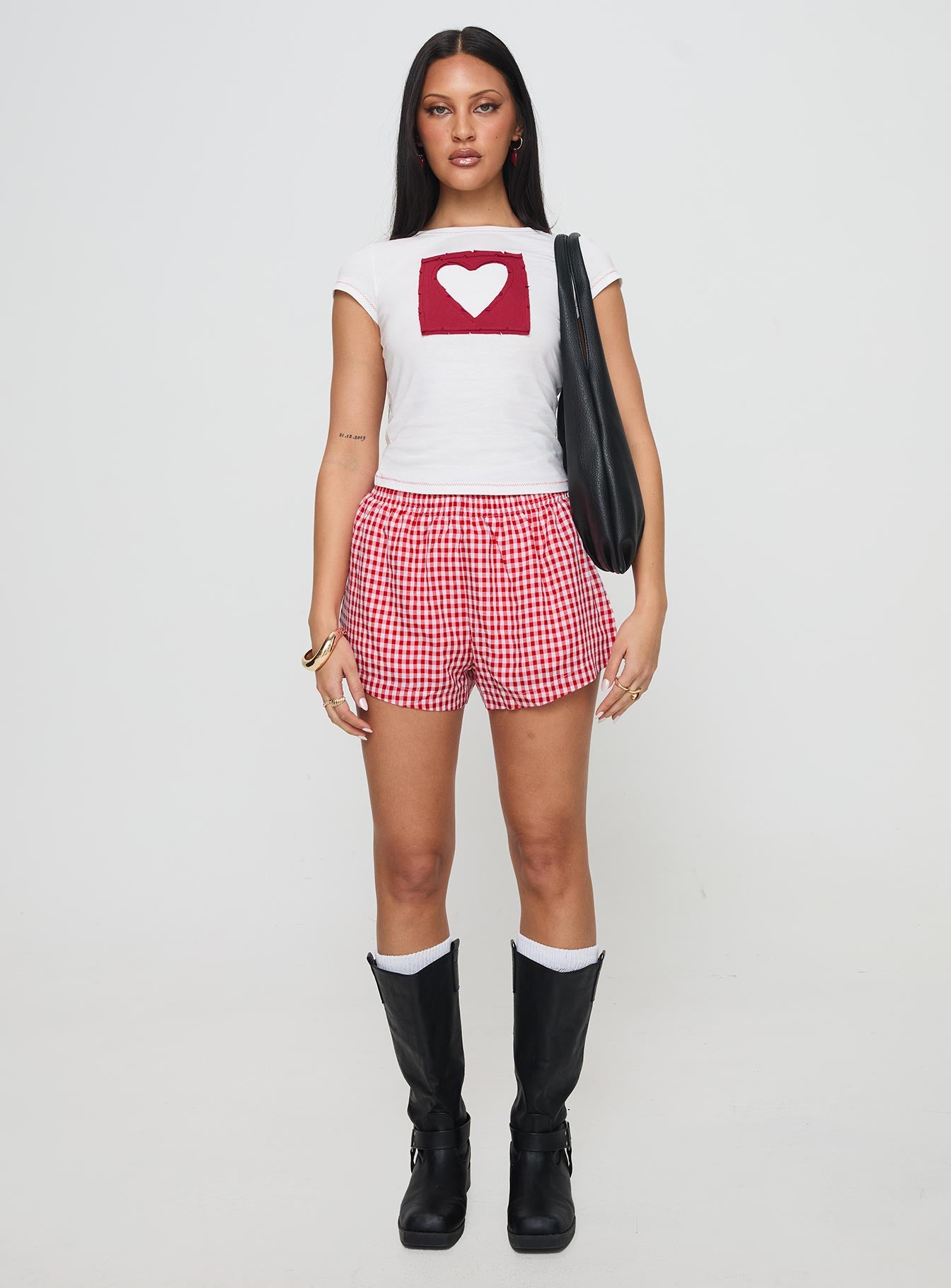 Were Lovers Baby Tee White - Image 7