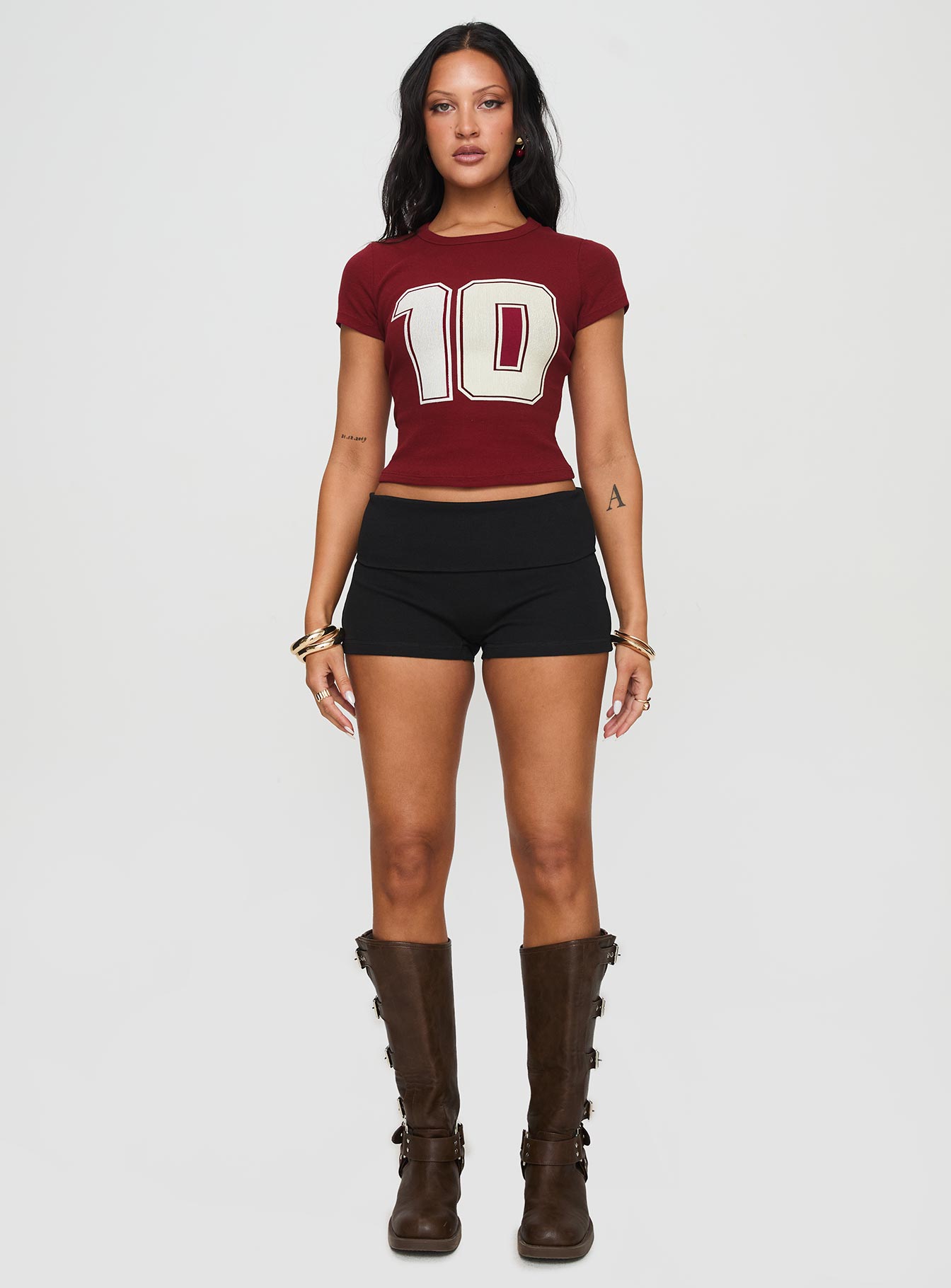 Baseline Rib Tee One Zero Red - Image 7