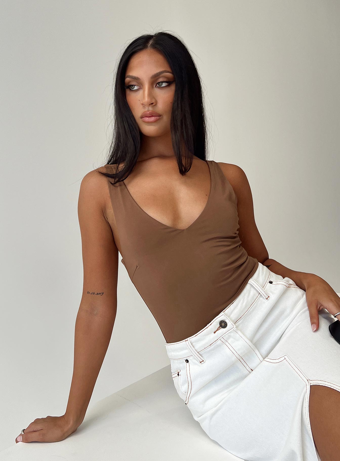 Sosie Bodysuit Brown - Image 7