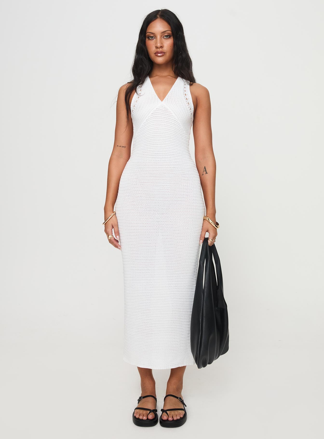 Nyman Maxi Dress White - Image 7
