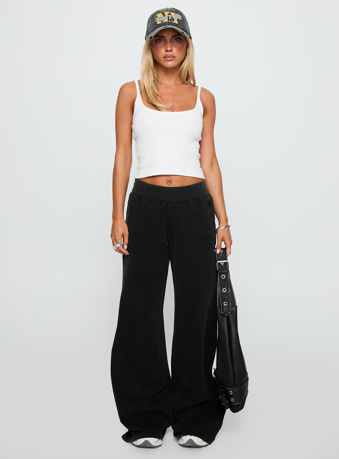 Summits Flared Track Pants Washed Black - Image 7