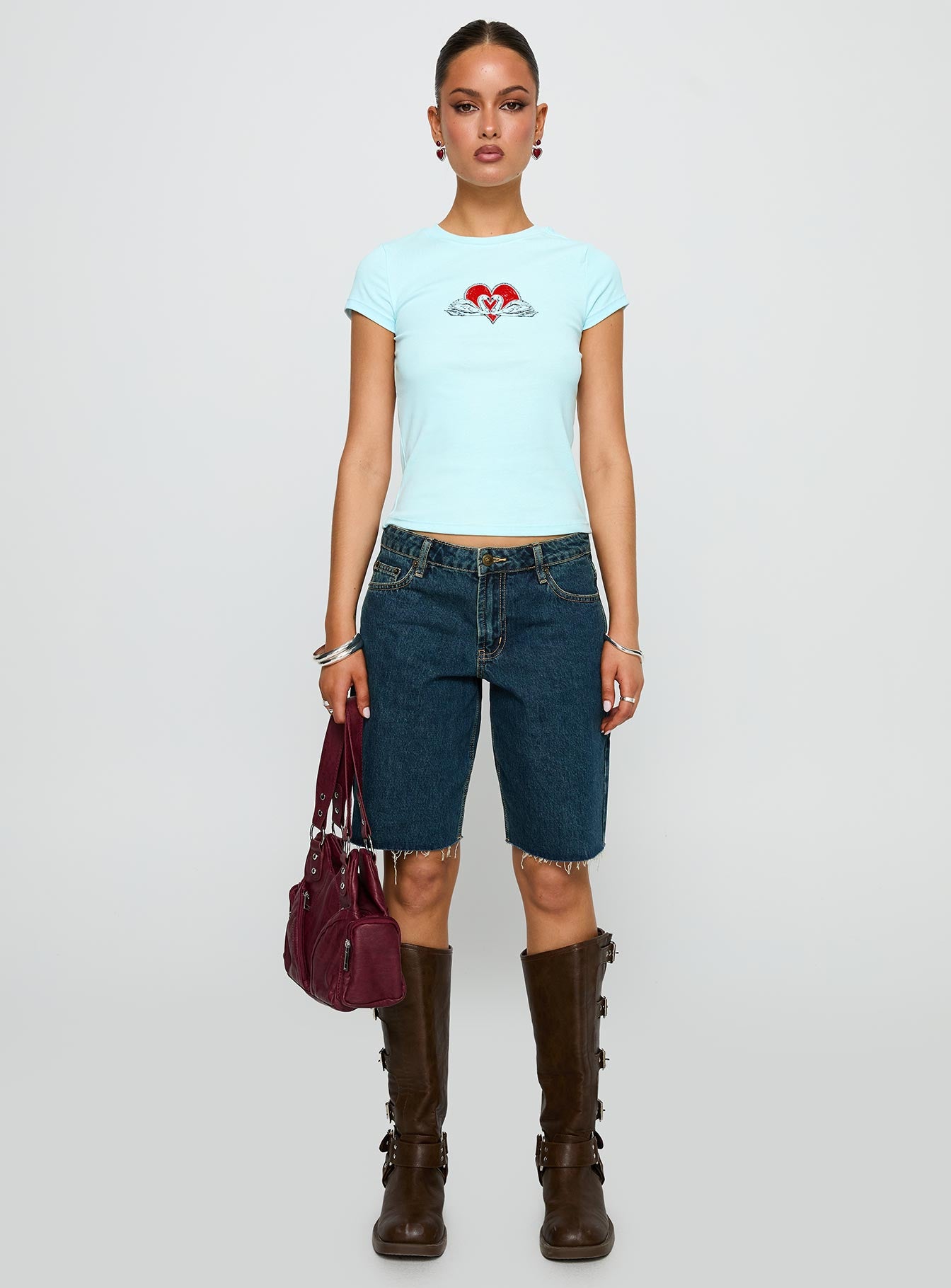 Sweet Swans Baby Tee Blue - Image 7