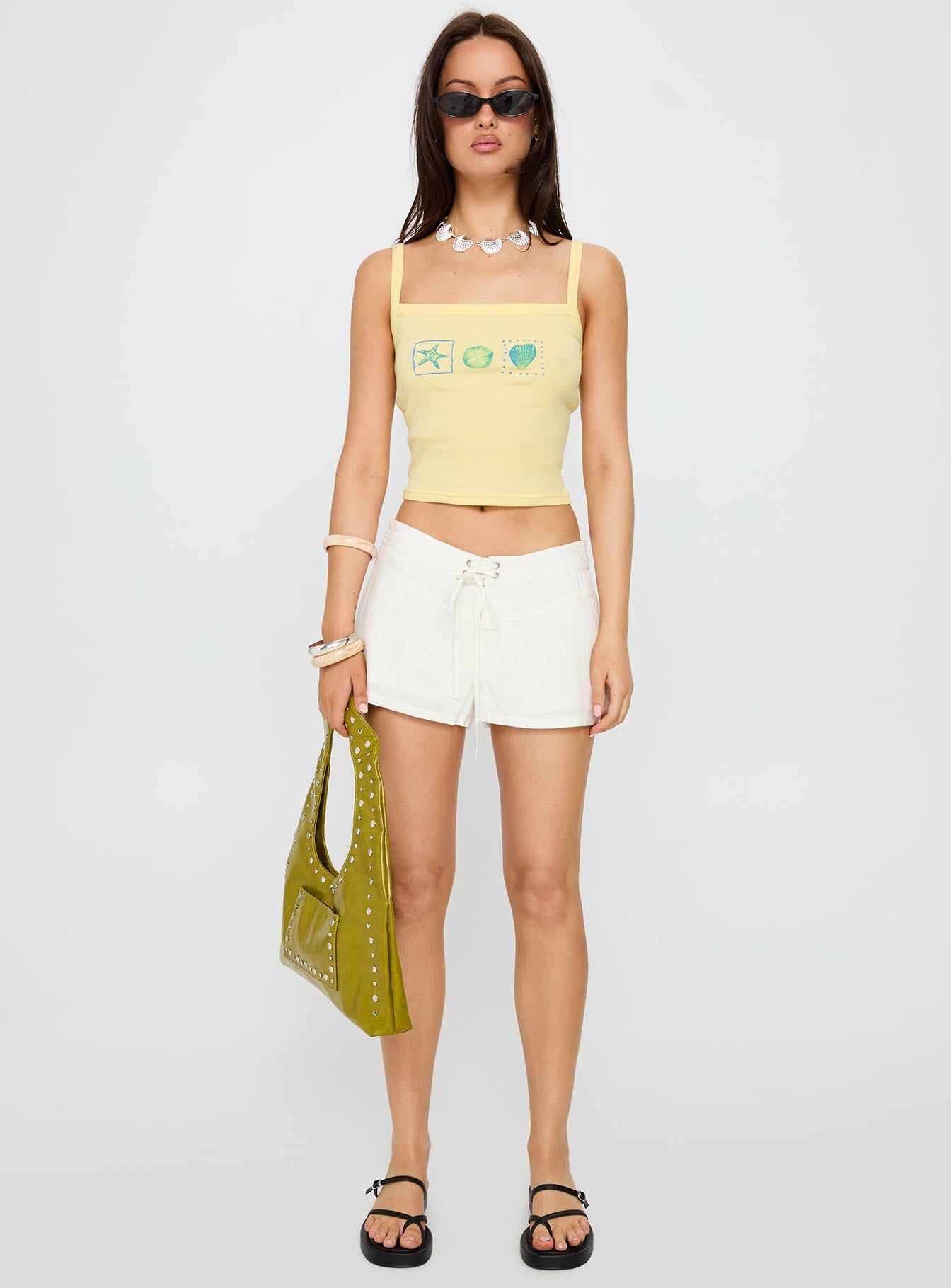 Seashore Shells Graphic Tank Yellow - Image 7