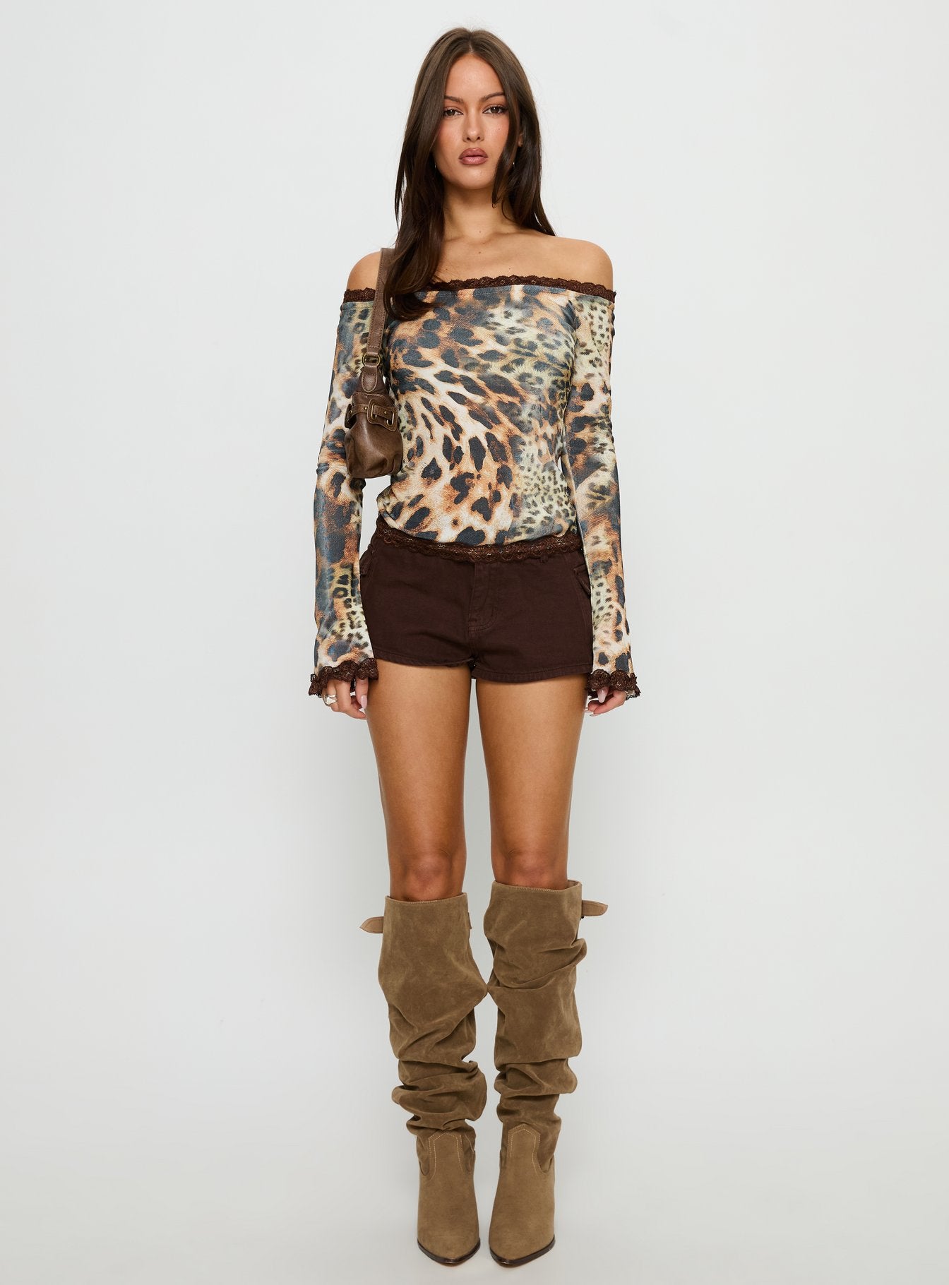 Mochapella Off The Shoulder Top Animal - Image 7