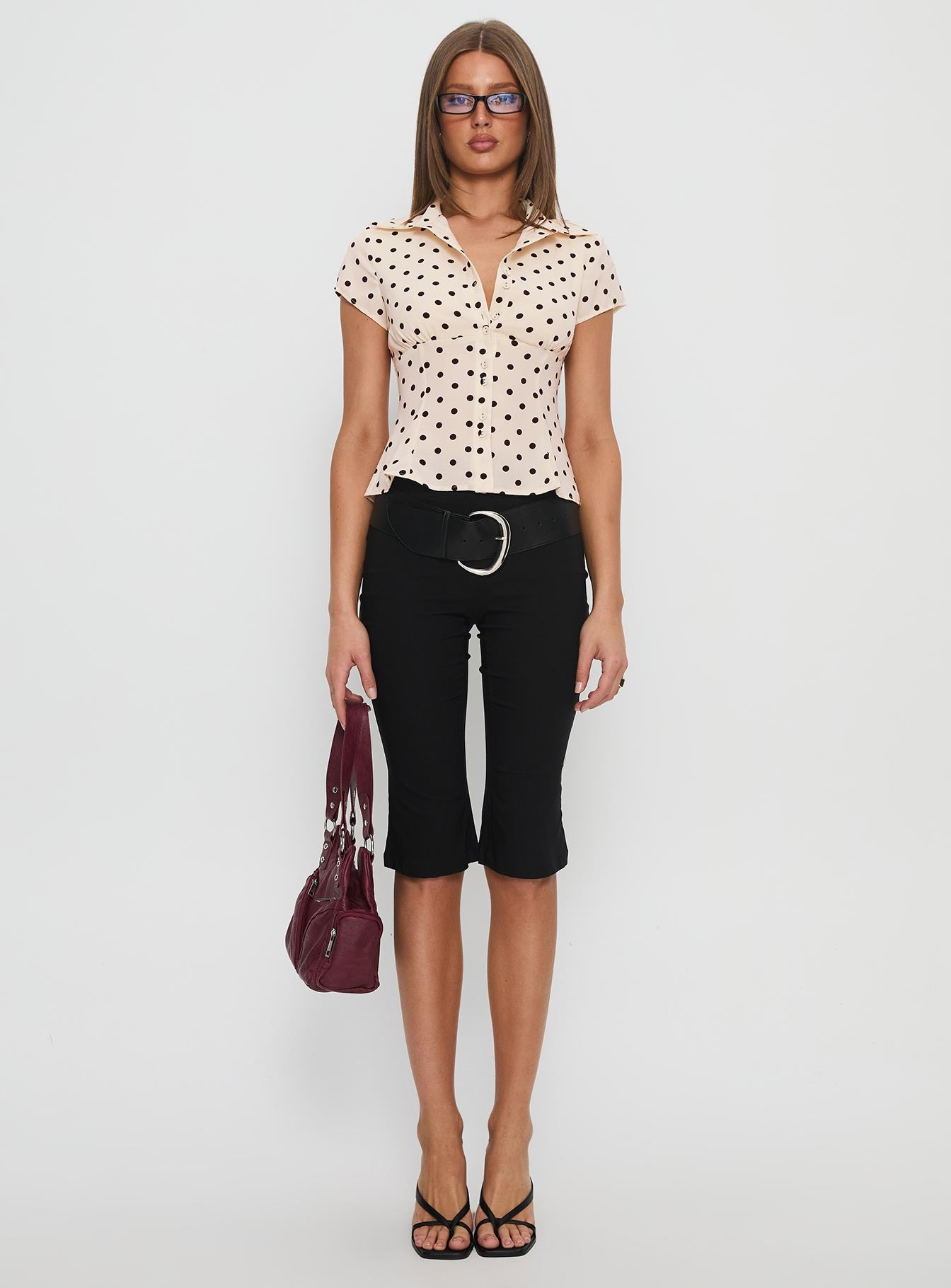 Cottesloe Blouse Top Cream Polka - Image 7