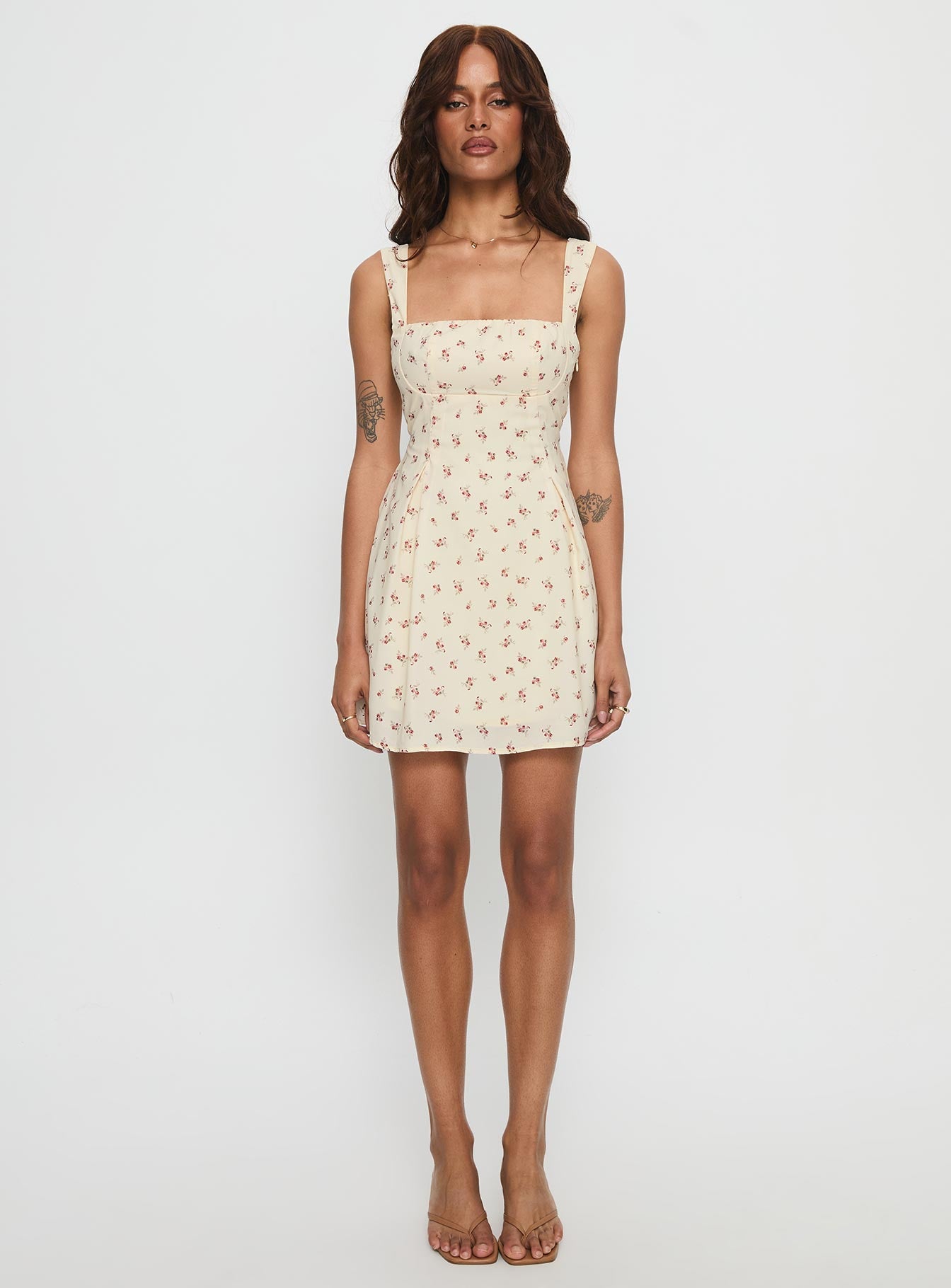 Xanthus Mini Dress Yellow Floral - Image 7