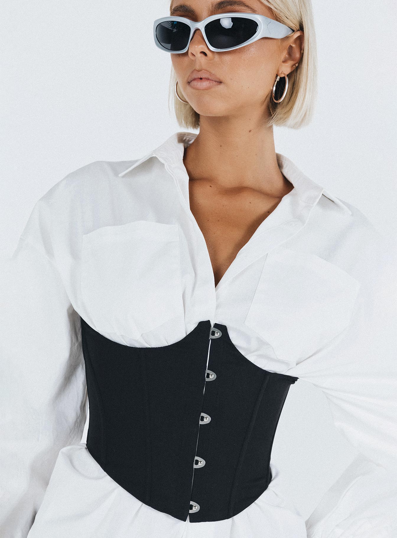 Rosina Underbust Corset Black - Image 7