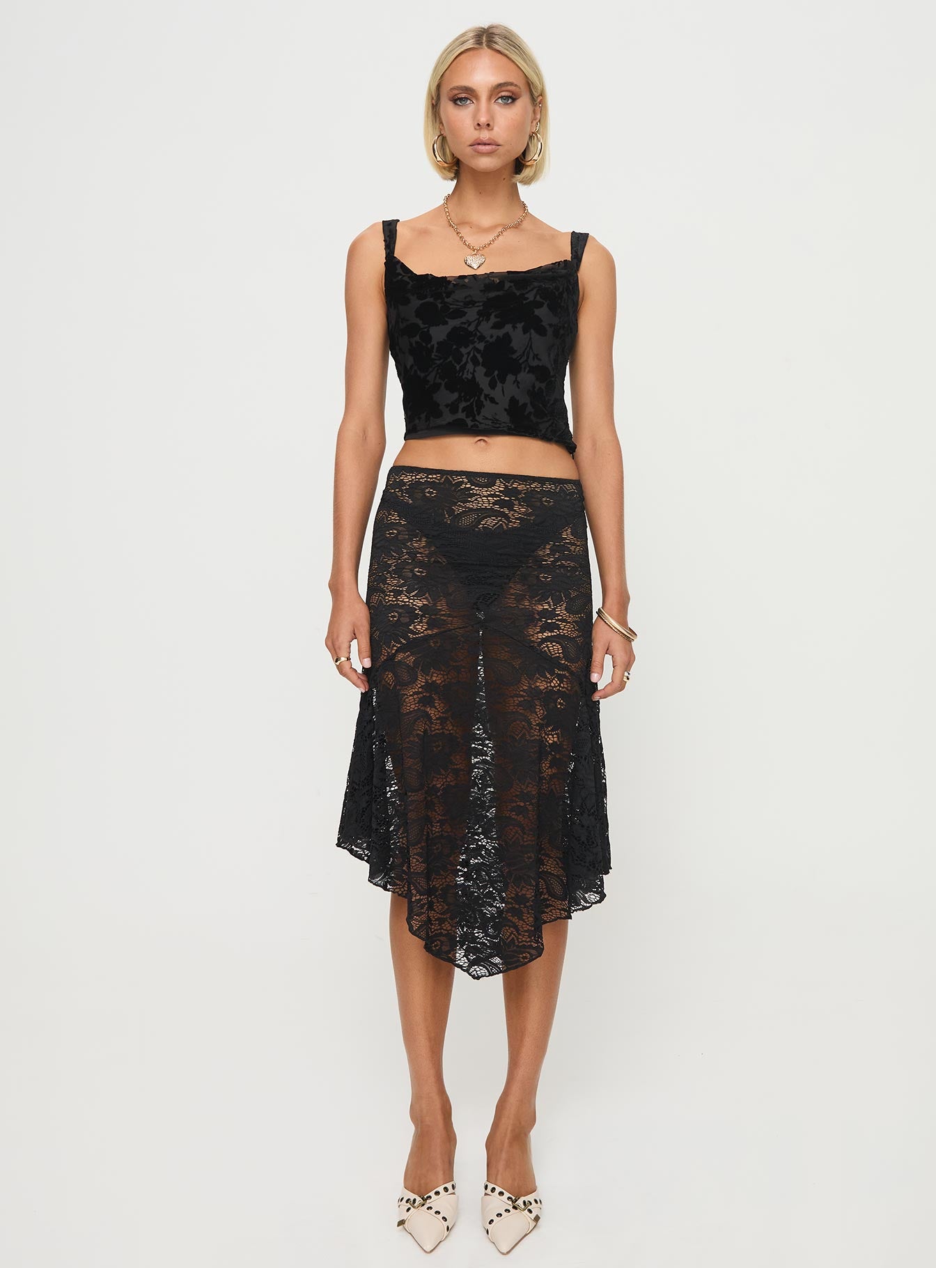 Devore Cami Black Floral - Image 7