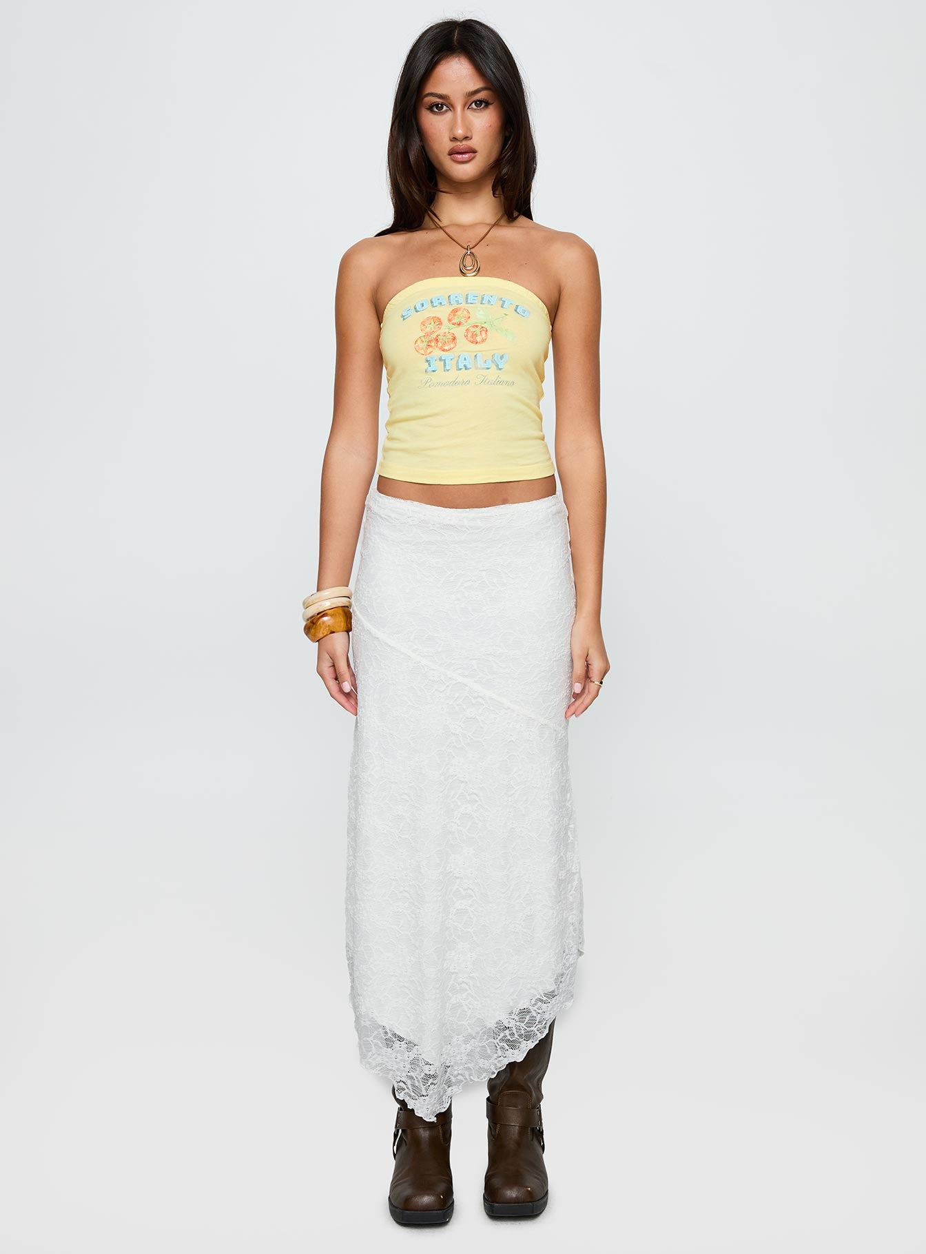 Sorrento Italy Strapless Top Yellow - Image 6