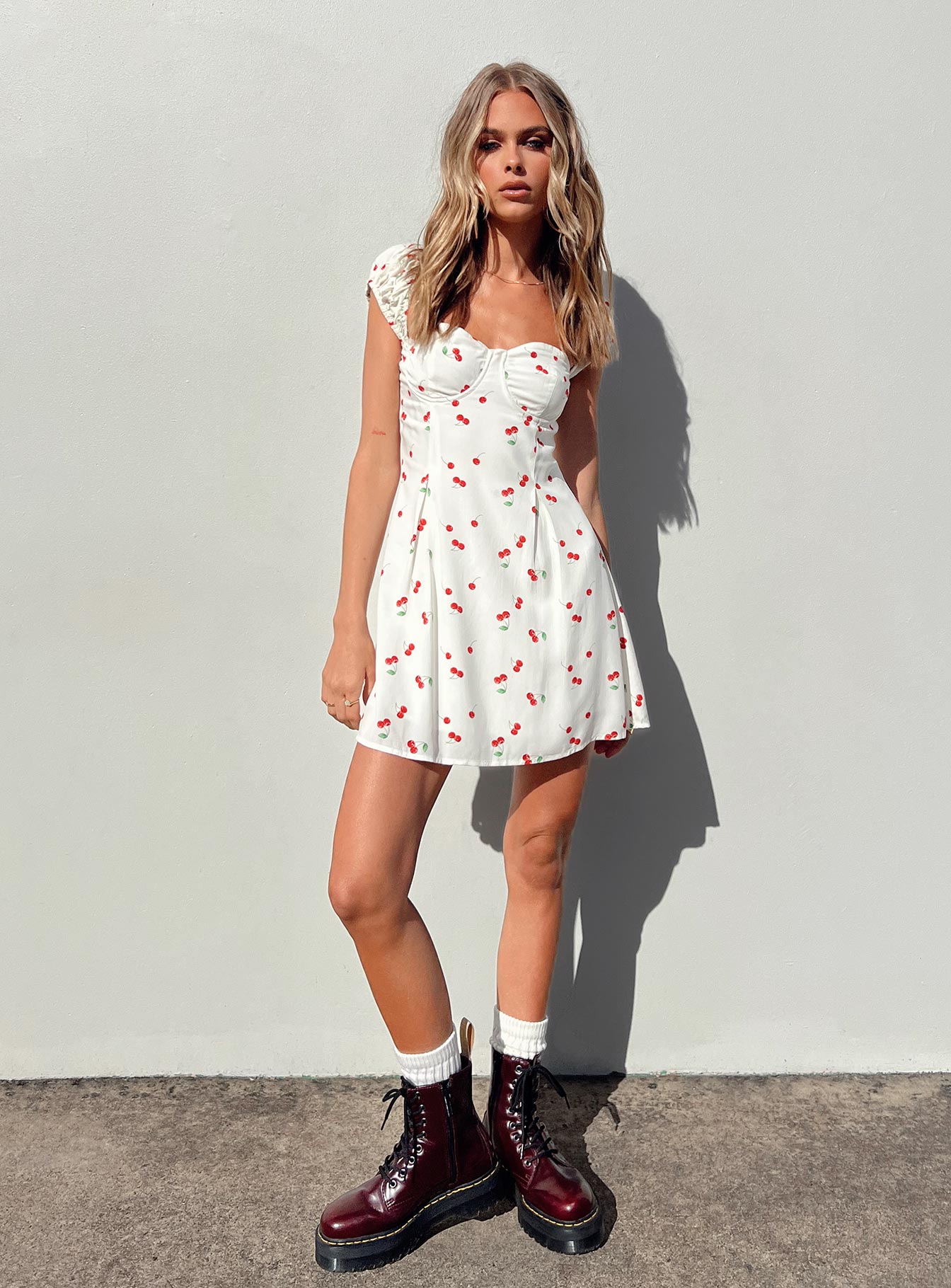 Rozalia Mini Dress White Multi - Image 8