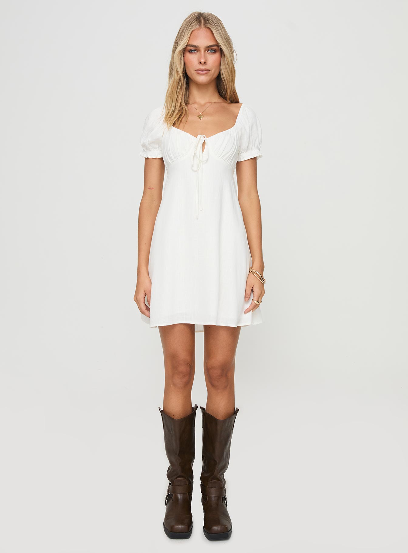 Jadia Mini Dress White - Image 7