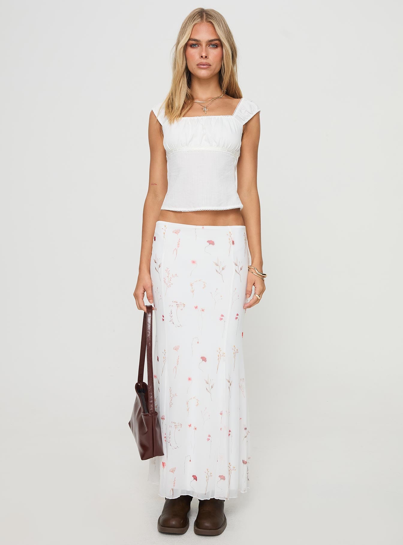 Breezewood Maxi Skirt White - Image 7