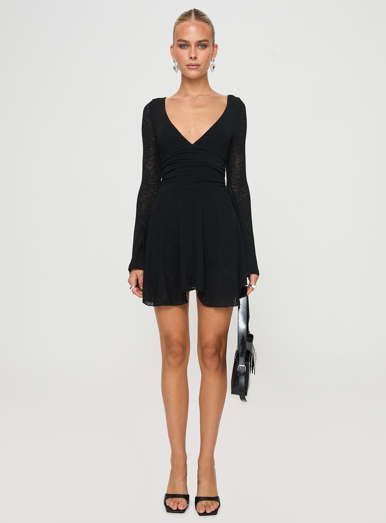Nautia Long Sleeve Romper Black - Image 7