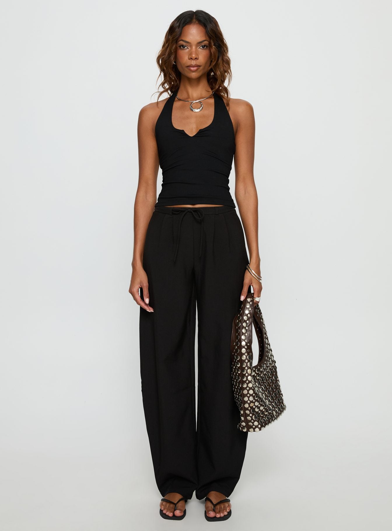 Triffid Barrel Leg Pants Black - Image 7