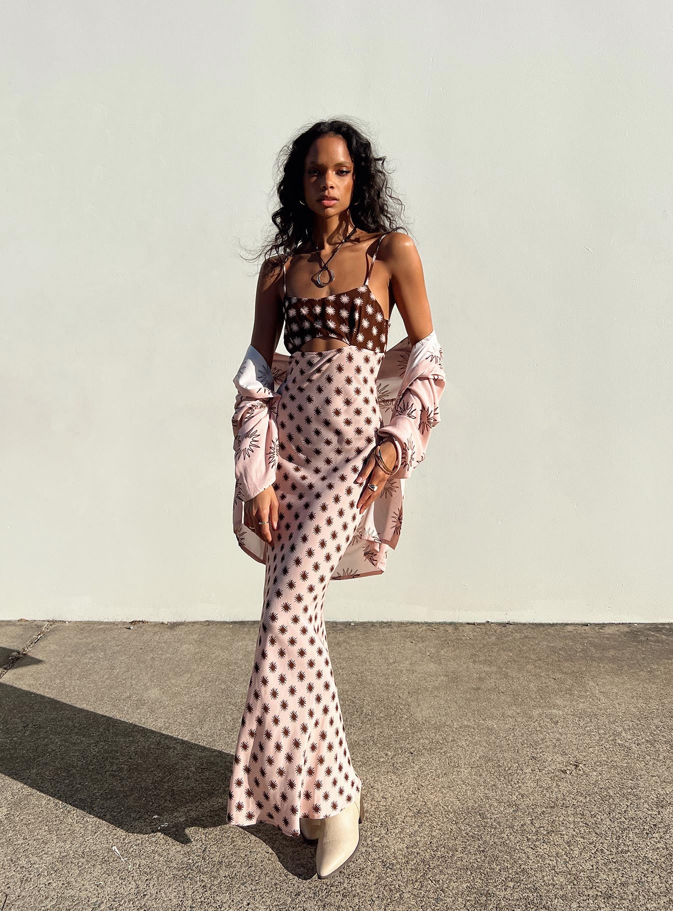 Freda Maxi Dress Pink - Image 7