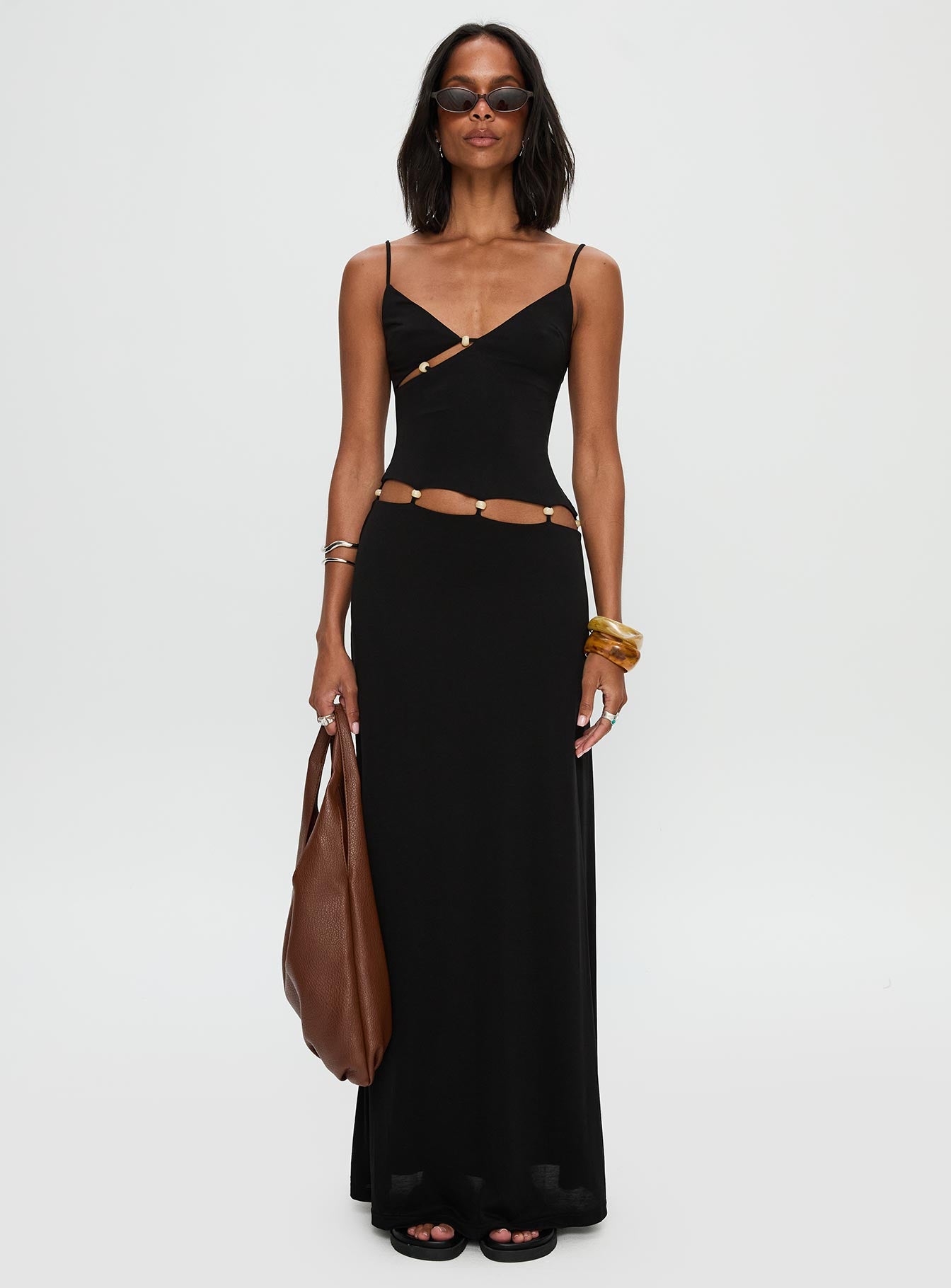 Allspice Beaded Maxi Dress Black - Image 7