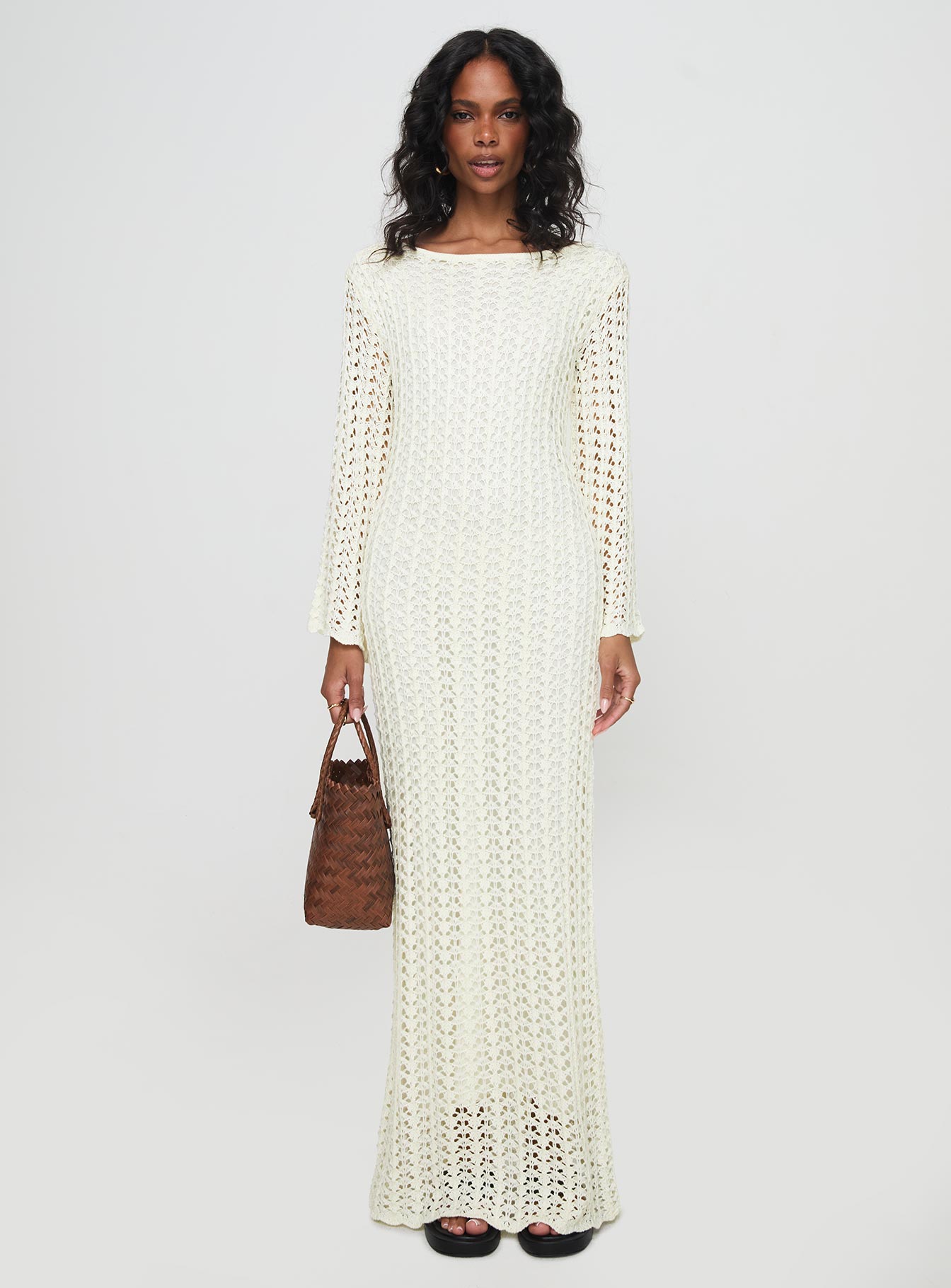 Westy Knit Maxi Dress Cream - Image 7