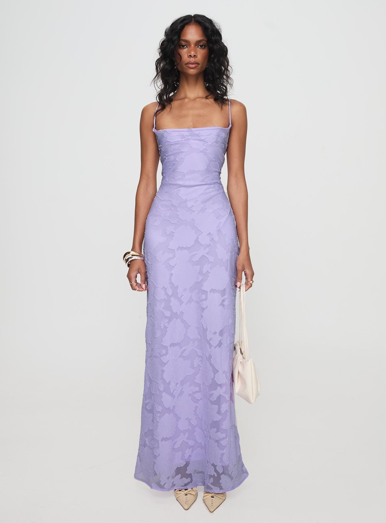 Celena Maxi Dress Lilac Burnout - Image 7