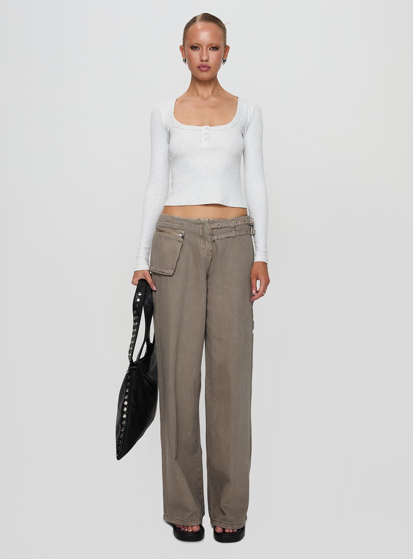 Daphine Long Sleeve Top Grey - Image 7