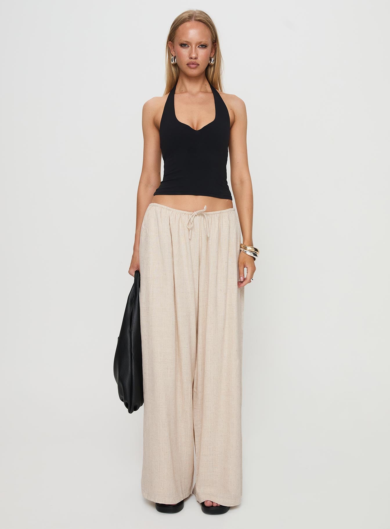 Beach Comber Linen Pant Beige - Image 7
