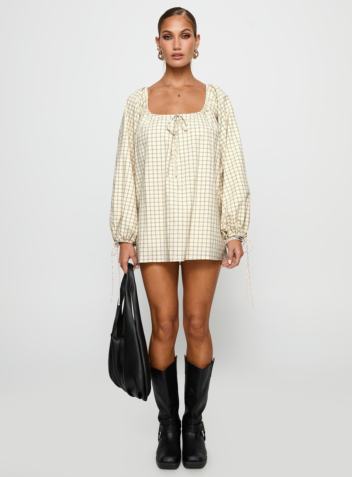 Preacher Playsuit White Check - Image 7