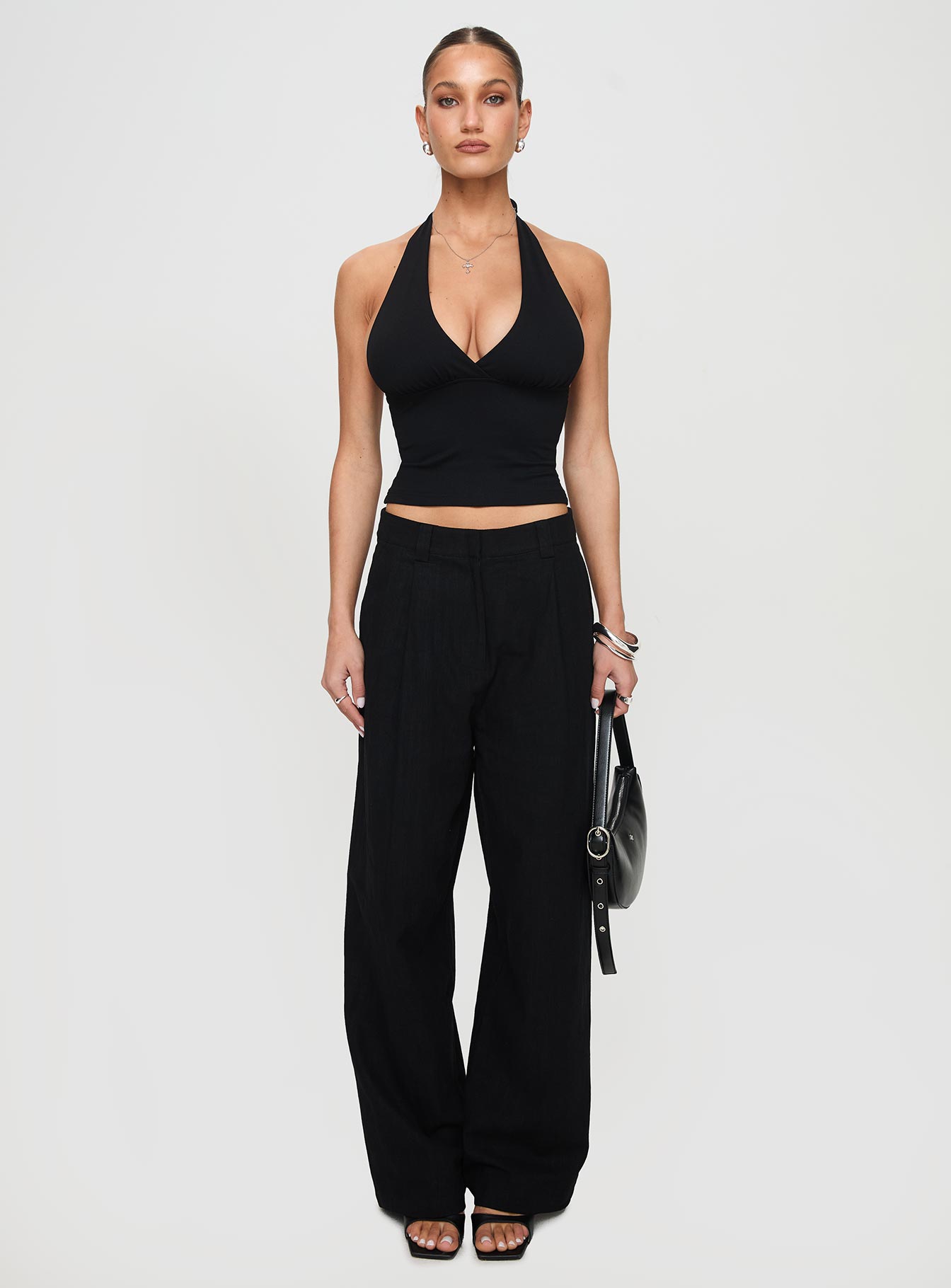 Whimsy Halter Top Black Petite - Image 7