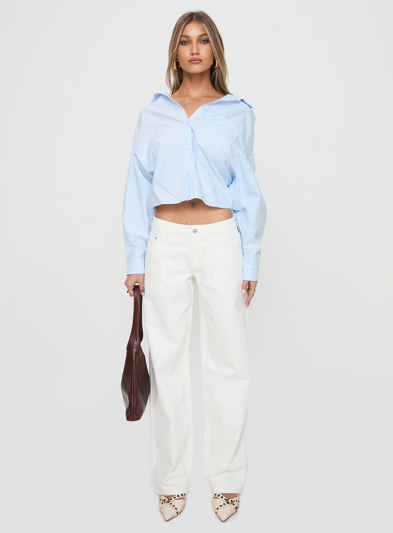 Ellanor Low Rise Straight Leg Jeans White - Image 7