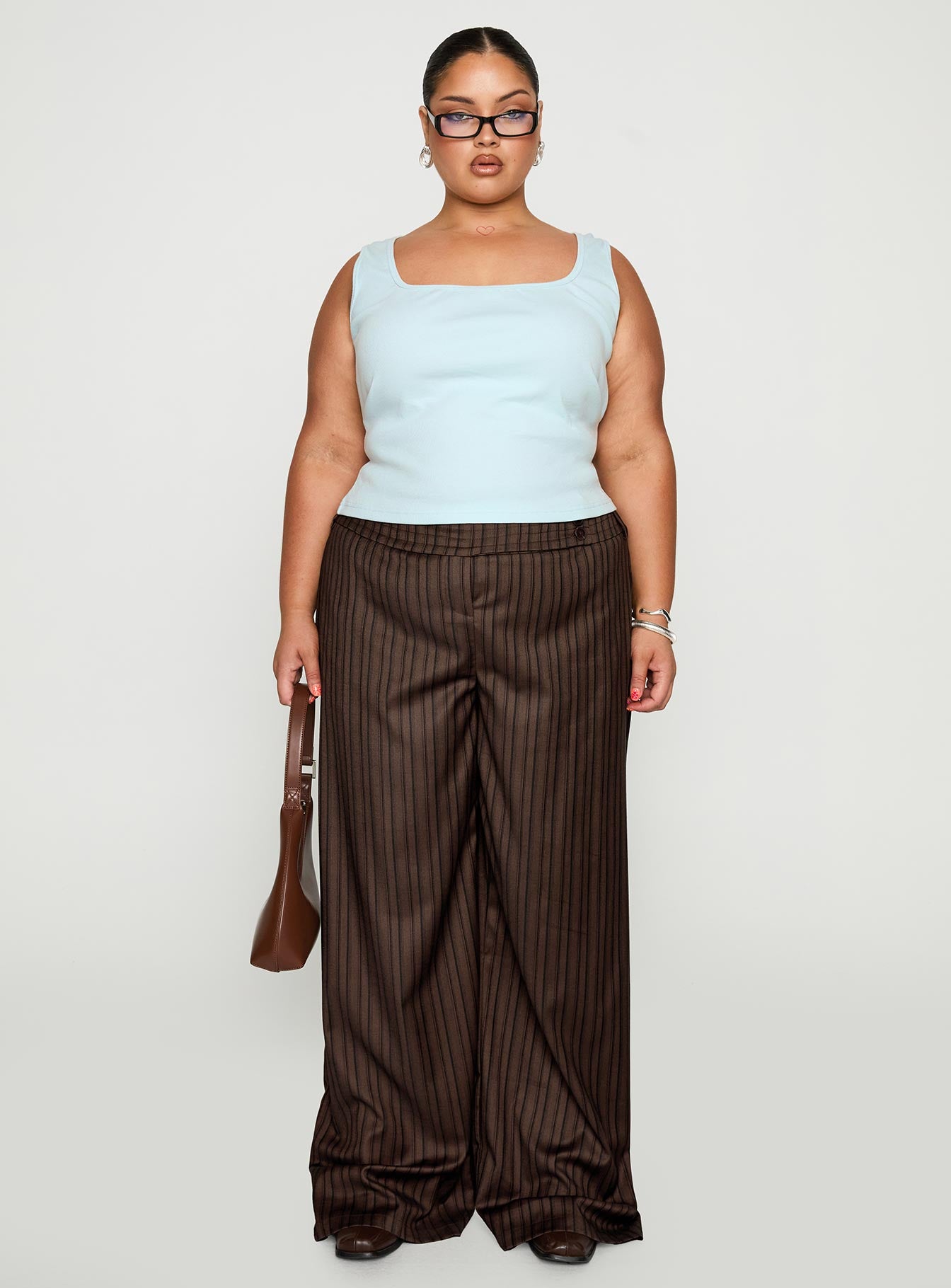 Cedars Low Rise Pant Brown Stripe Curve - Image 7