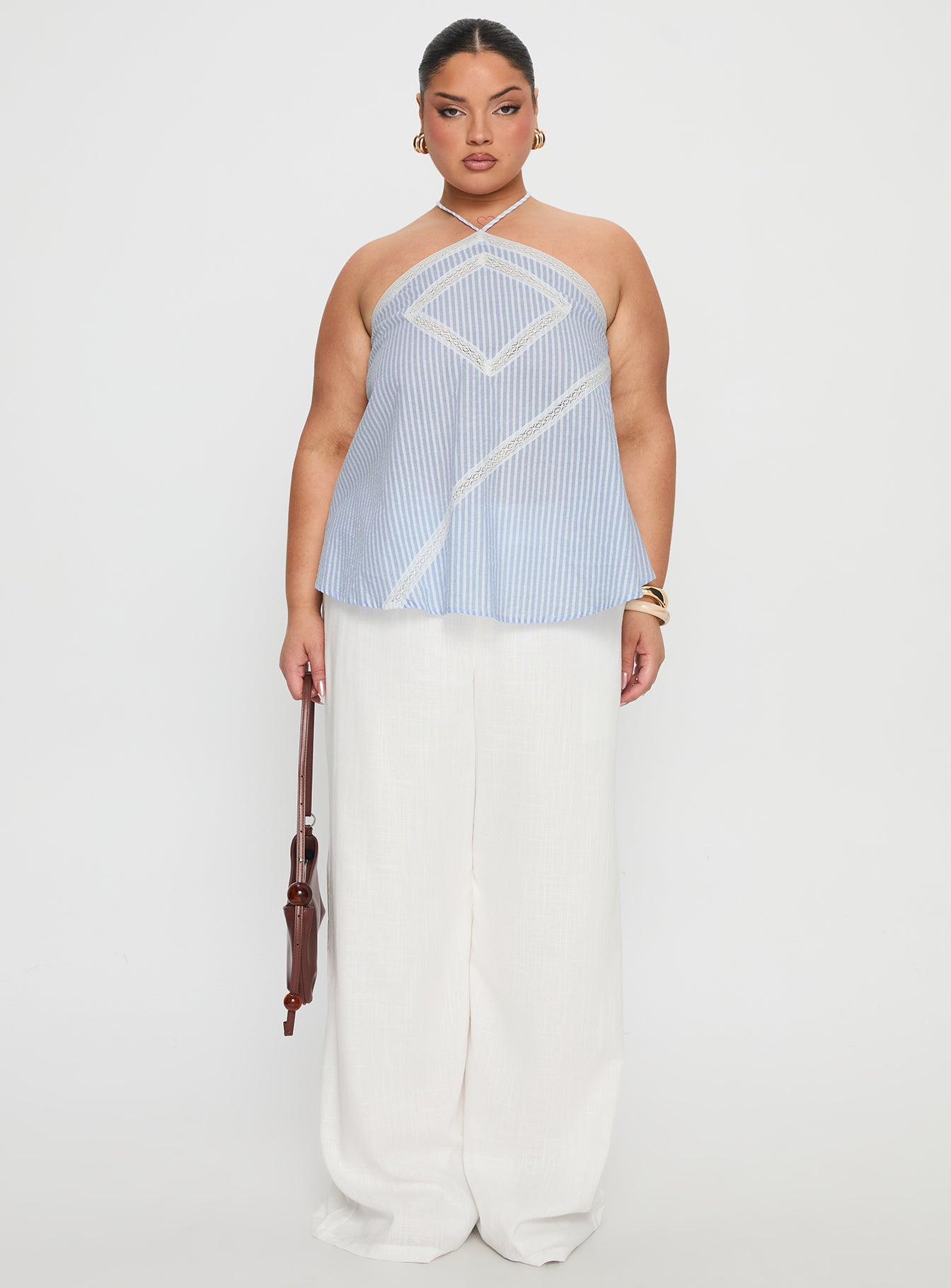 Pedra Wide Leg Pant White Curve - Image 7