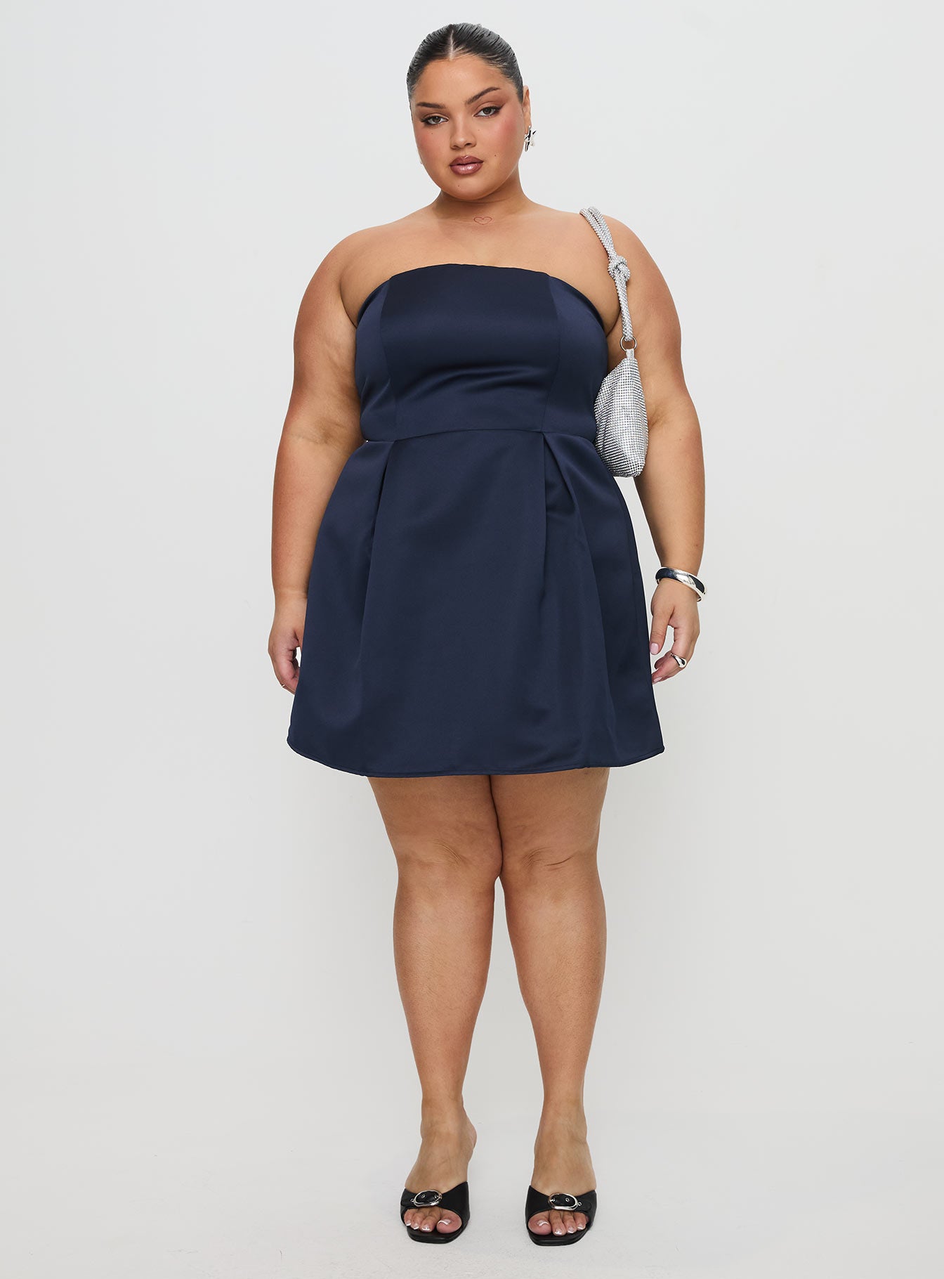 Spader Corset Mini Dress Navy Curve - Image 7