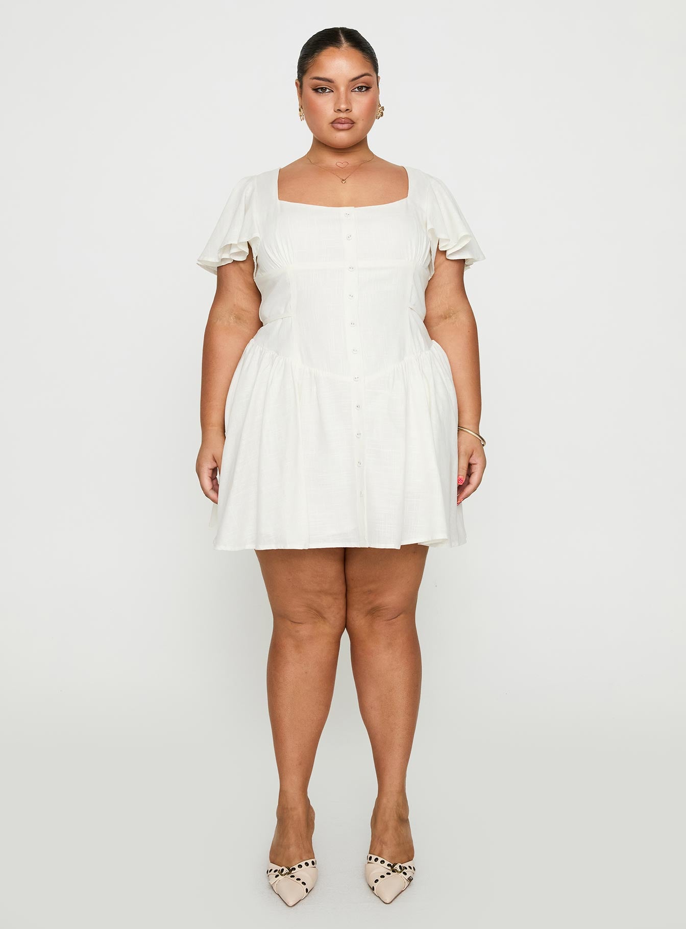Forever More Mini Dress White Curve - Image 7