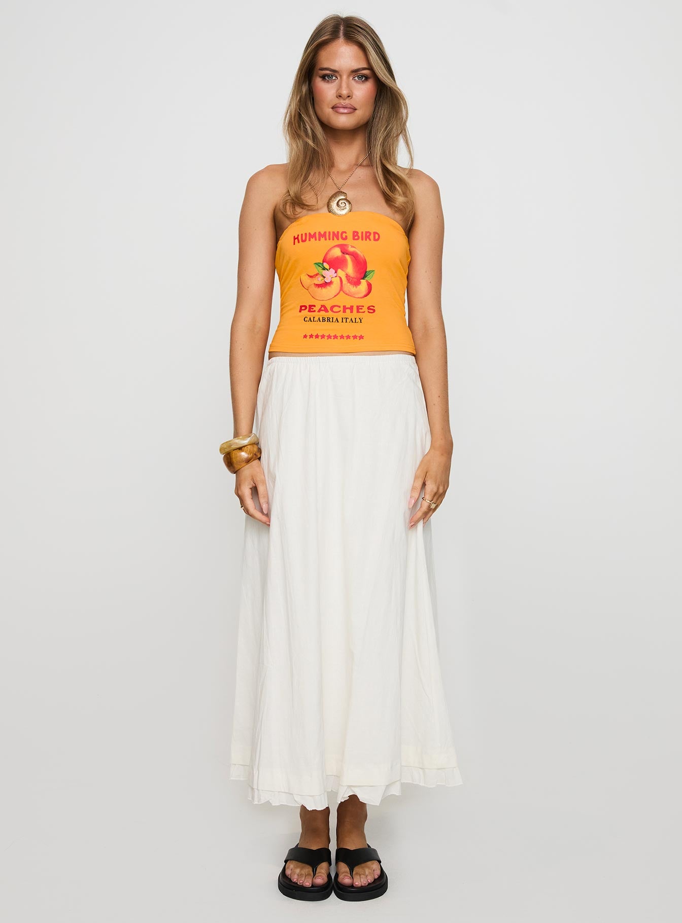 Empress Of Love Maxi Skirt White - Image 7